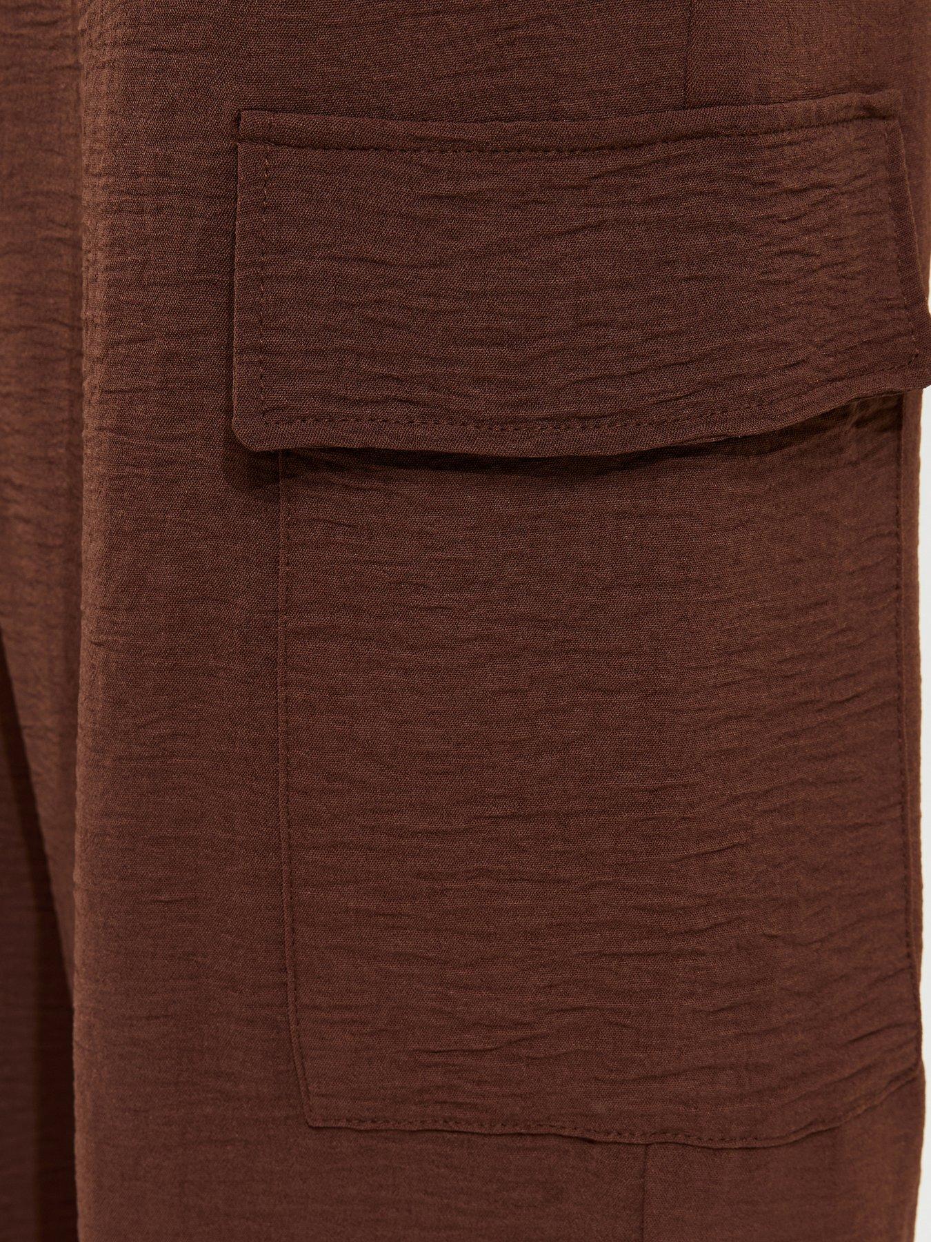 Image 5 of 5 of New Look Charlotte Cargo Cuffed Trouser - Brown