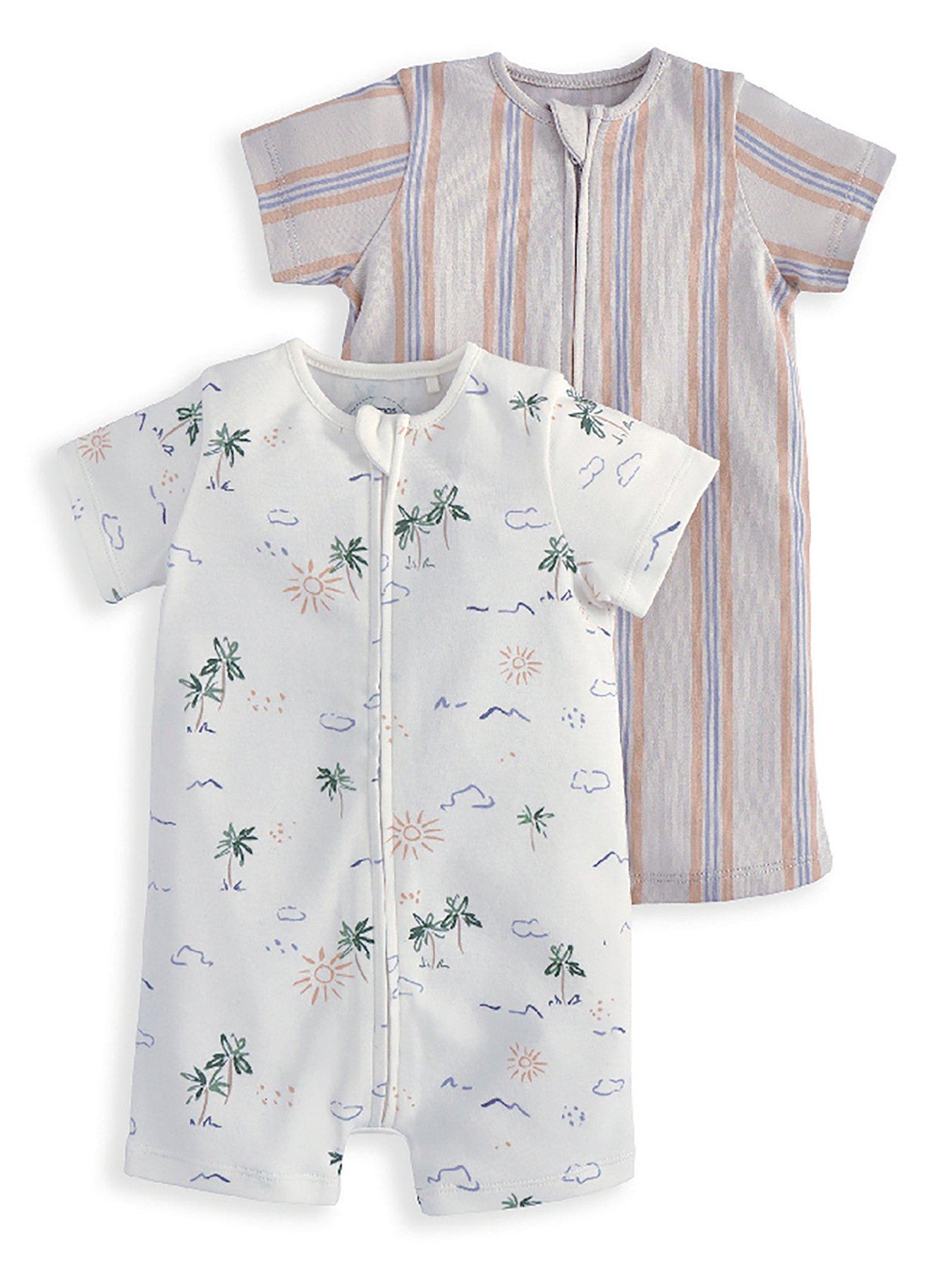 Image 2 of 2 of Mamas & Papas Baby Boys 2 Pack Paradise Rompers - Multi