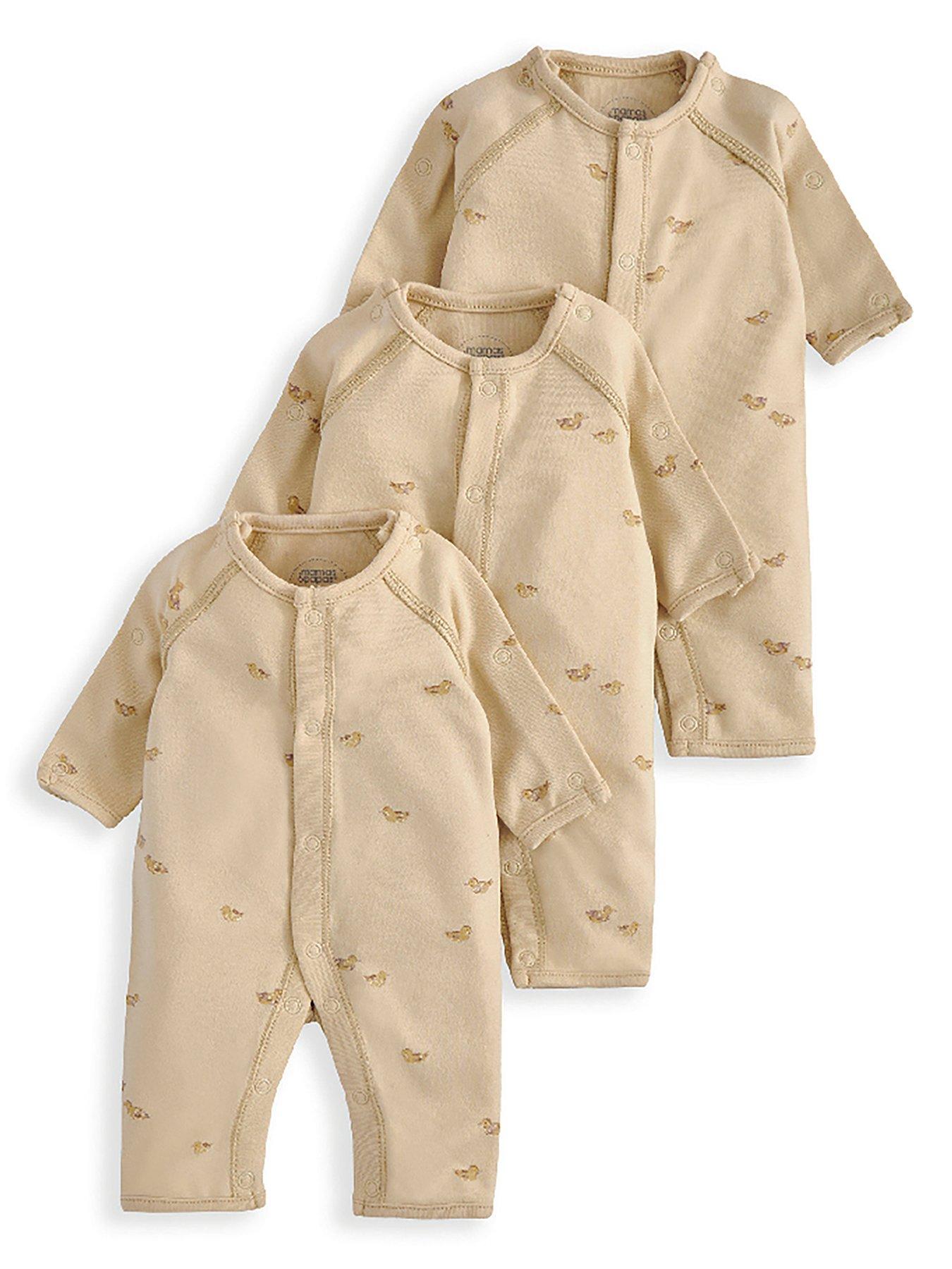 Image 2 of 2 of Mamas & Papas Baby Unisex 3 Pack Duckling Premature Rompers - Multi