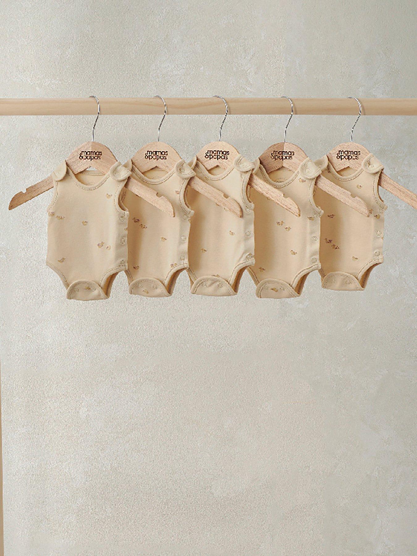 Mamas & Papas Baby Unisex 5 Pack Duckling Premature Bodysuits - Cream