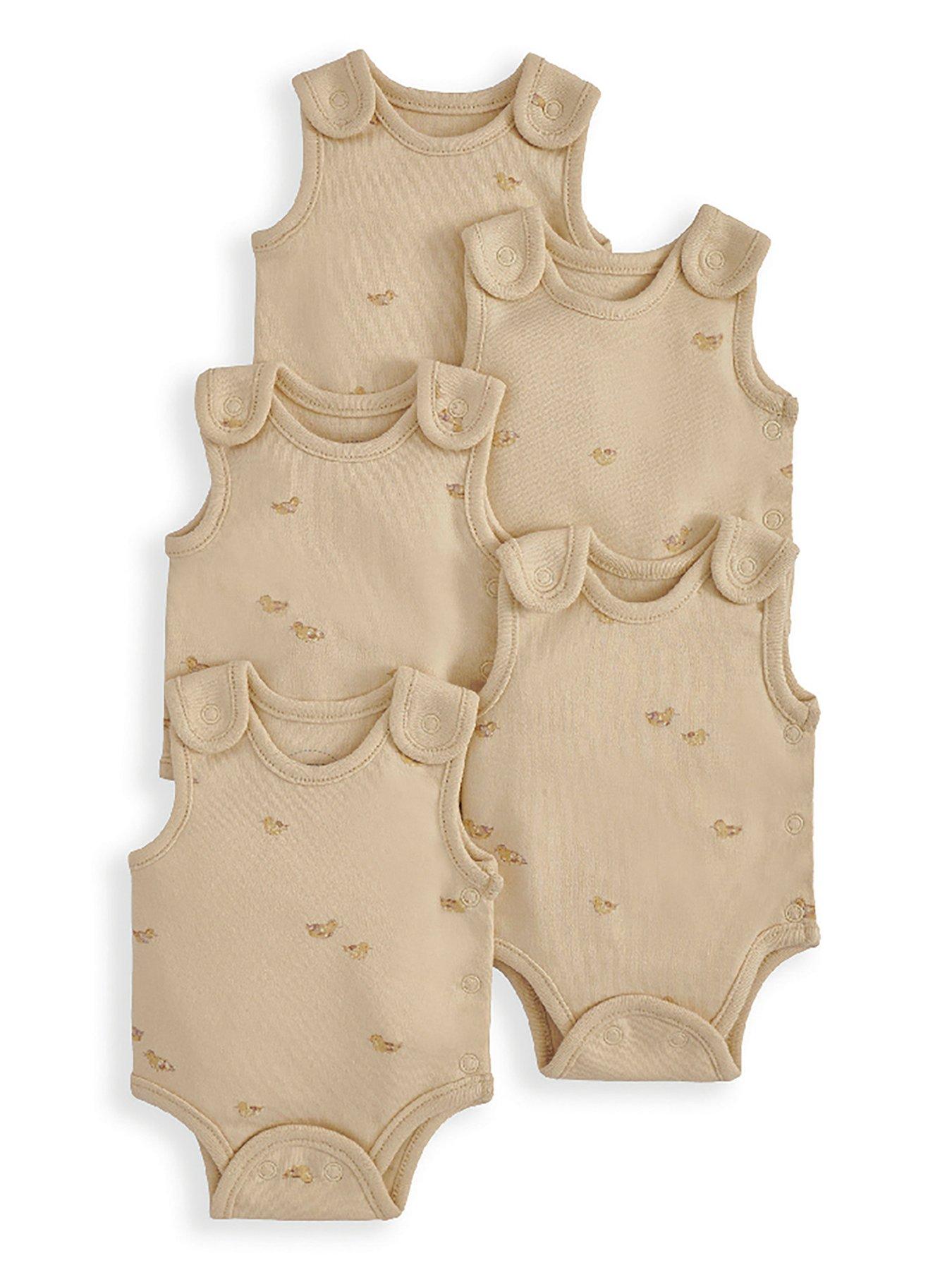 Image 2 of 2 of Mamas & Papas Baby Unisex 5 Pack Duckling Premature Bodysuits - Cream