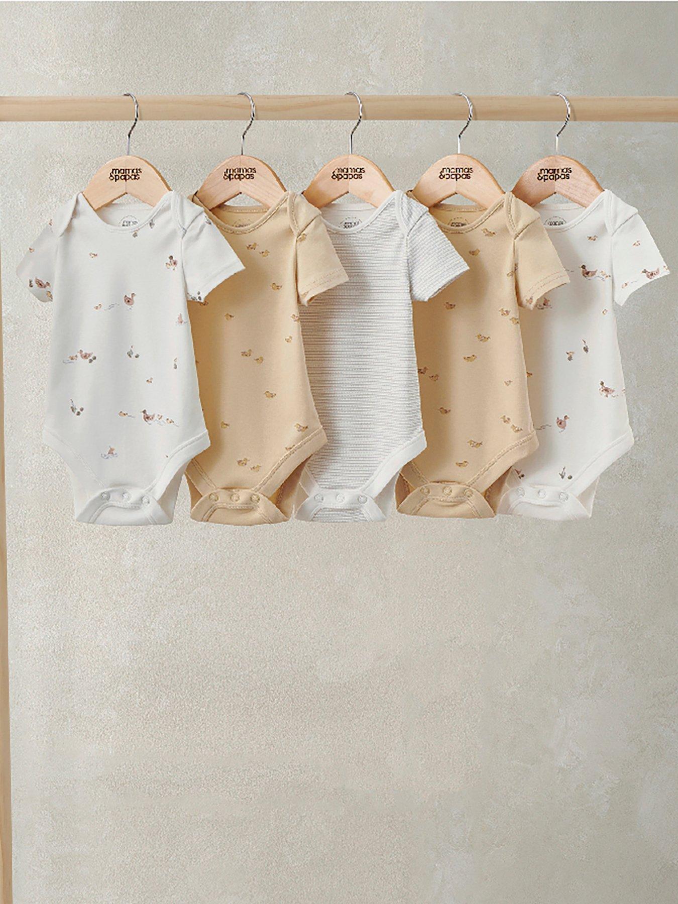 Image 1 of 2 of Mamas & Papas Baby Unisex 5 Pack Duckling Bodysuits - Multi