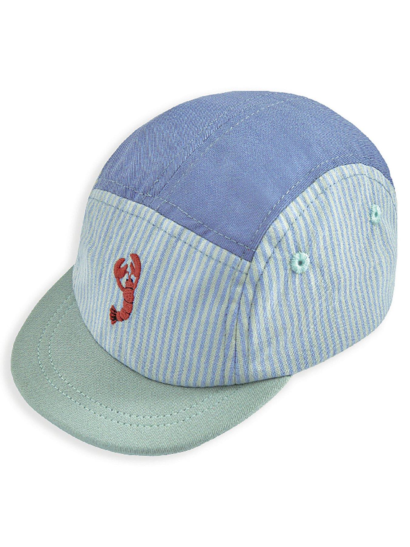 Image 2 of 3 of Mamas & Papas Baby Boys Colour Block Stripe Cap - Blue