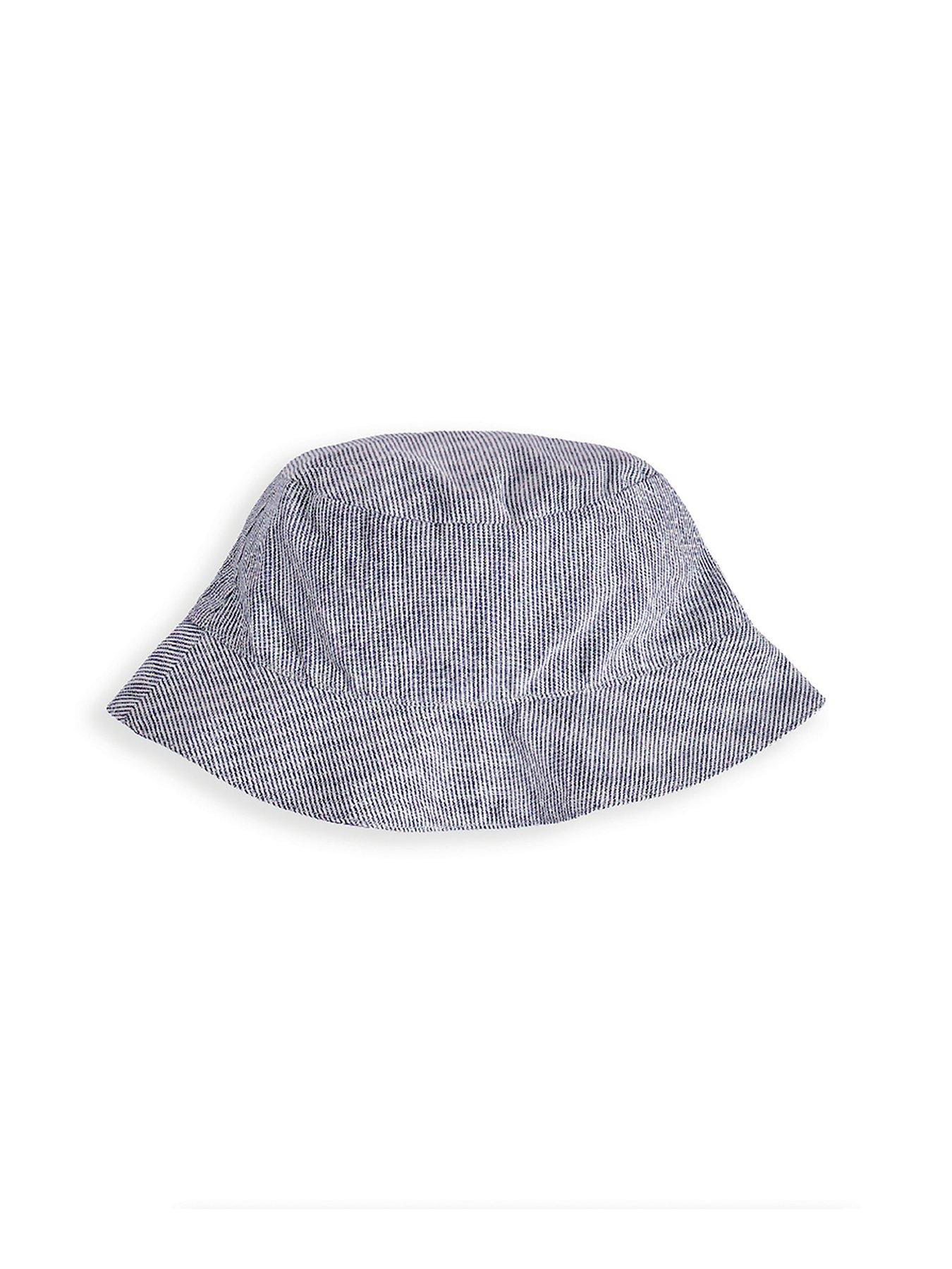Image 4 of 4 of Mamas & Papas Baby Boys Stripe Shortie Romper & Hat - Blue