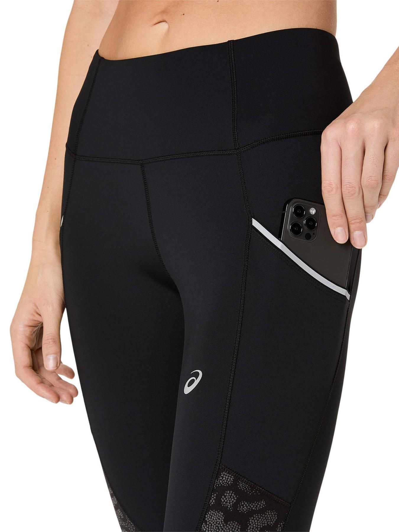 Image 5 of 6 of Asics Womens Lite-show Reflective High Rise Running Tights - Black