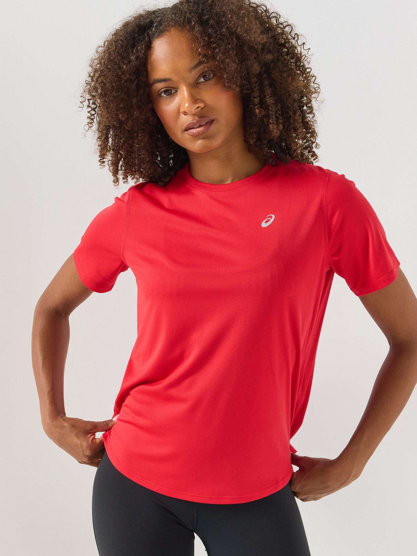 Asics Womens Running Core Short Sleeve Top - Red