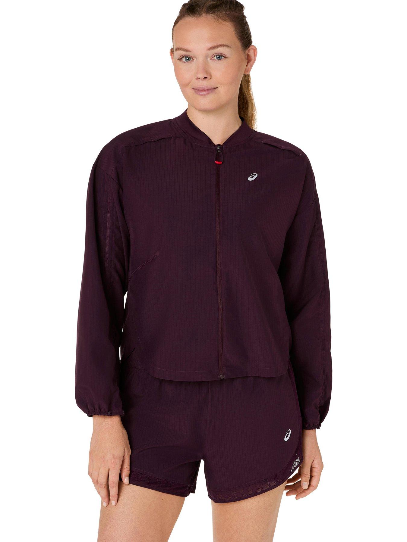 Image 1 of 6 of Asics Womens Running Nagino Run Adjustable Jacket - Brown