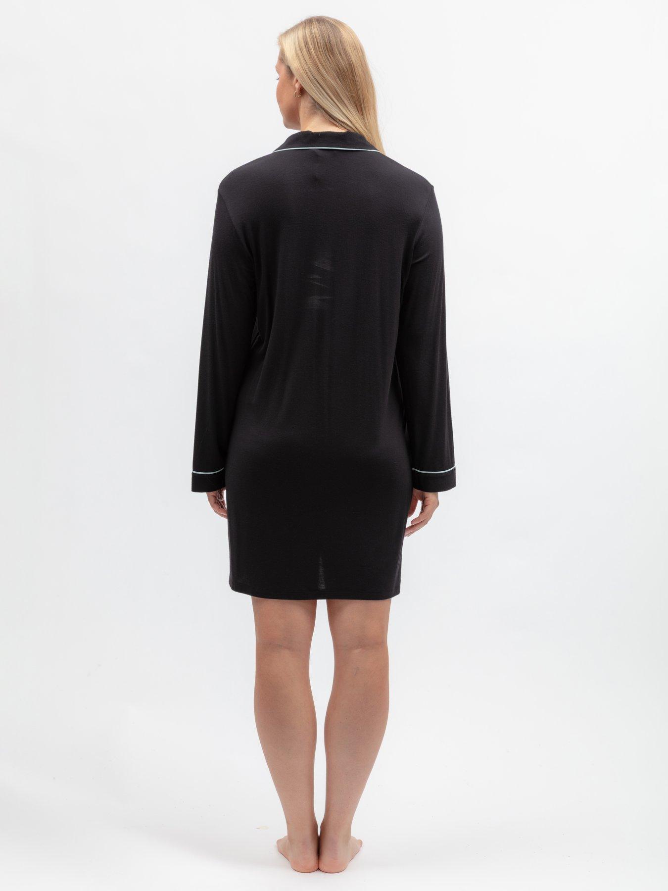 Image 2 of 4 of Cyberjammies Grace Black Revere Jersey L/Slv Nightshirt