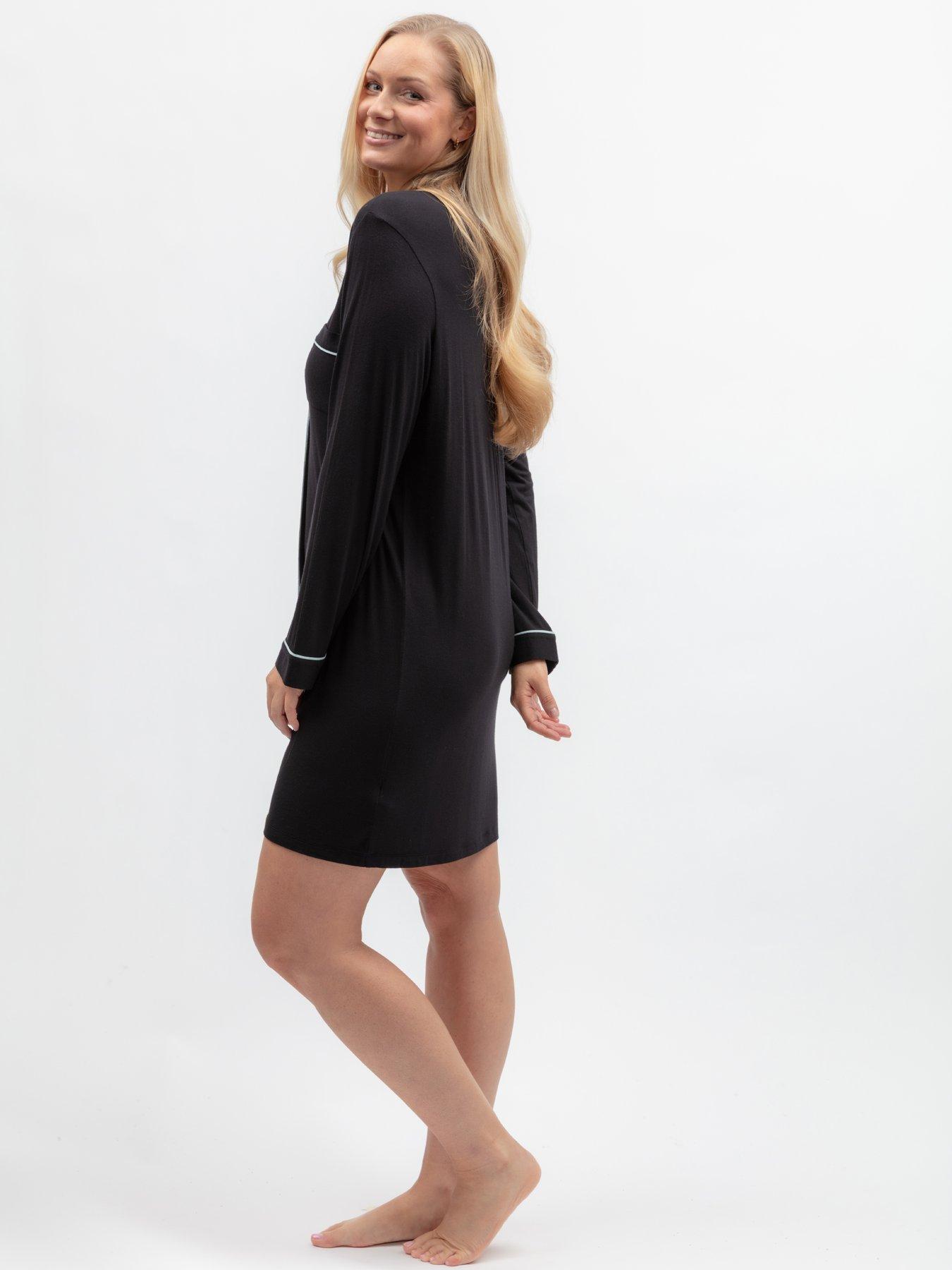 Image 3 of 4 of Cyberjammies Grace Black Revere Jersey L/Slv Nightshirt