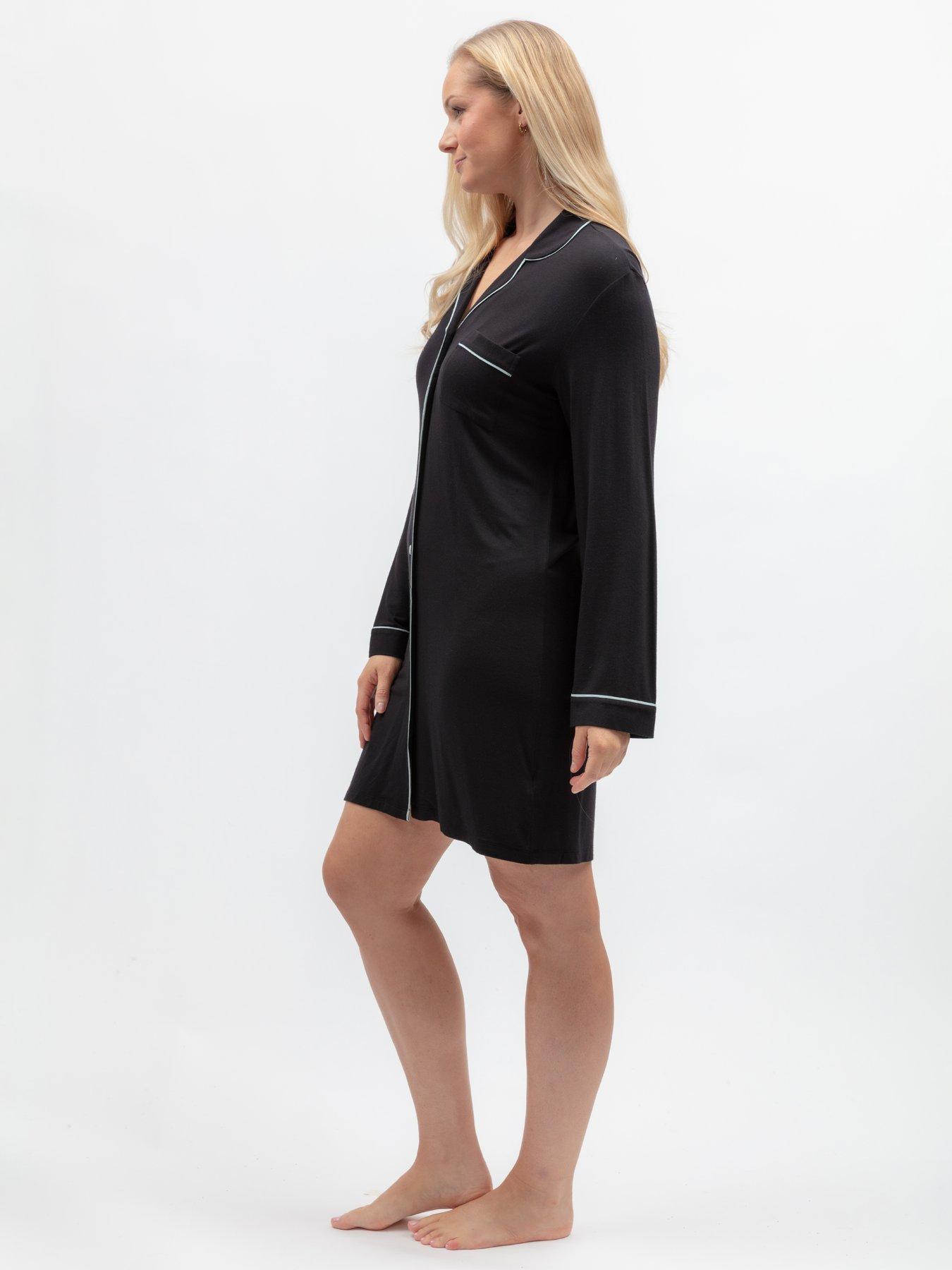 Image 4 of 4 of Cyberjammies Grace Black Revere Jersey L/Slv Nightshirt