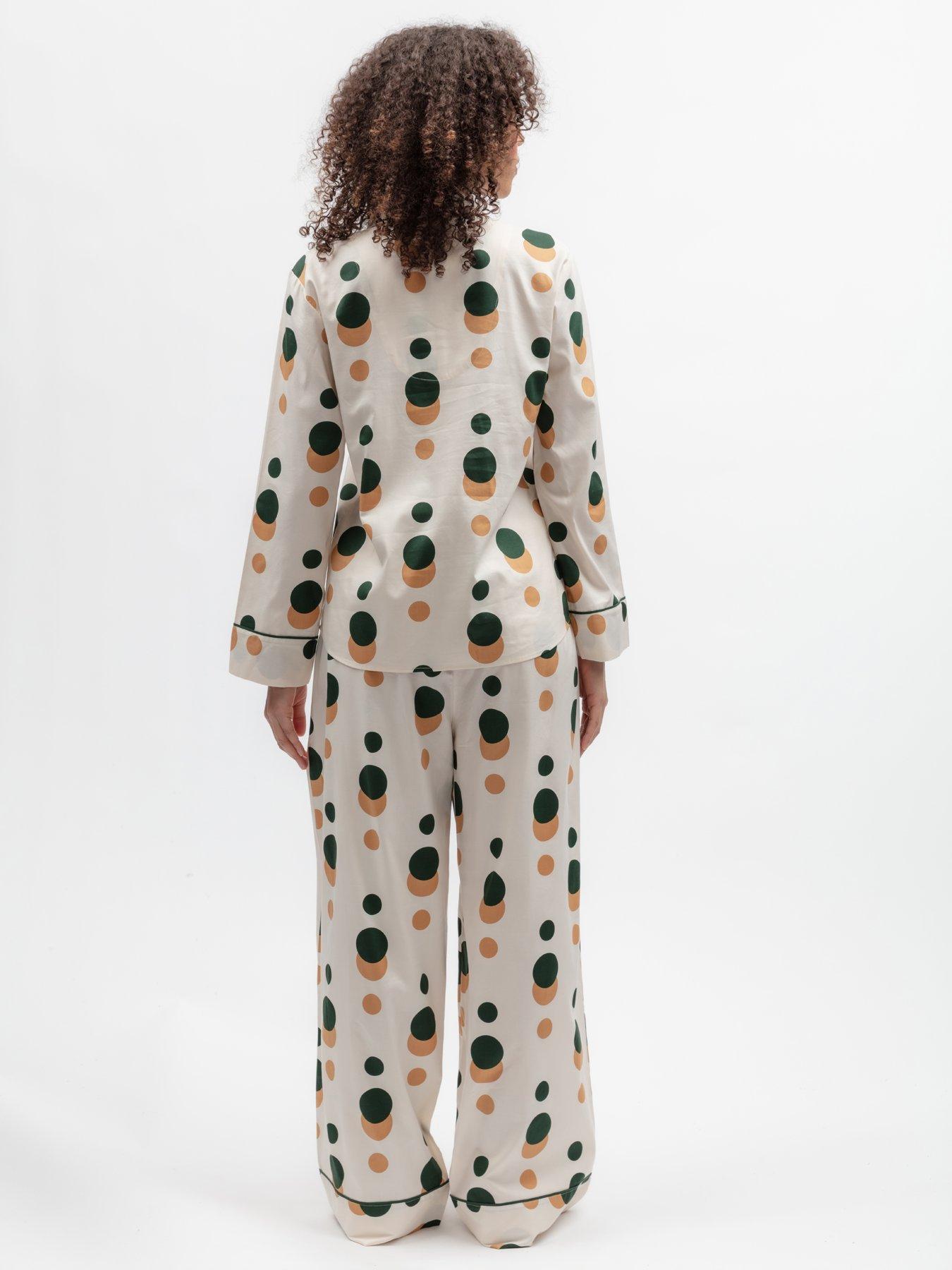 Image 2 of 6 of Cyberjammies Ember Cream Spot Print Longsleeve Pyjama Set