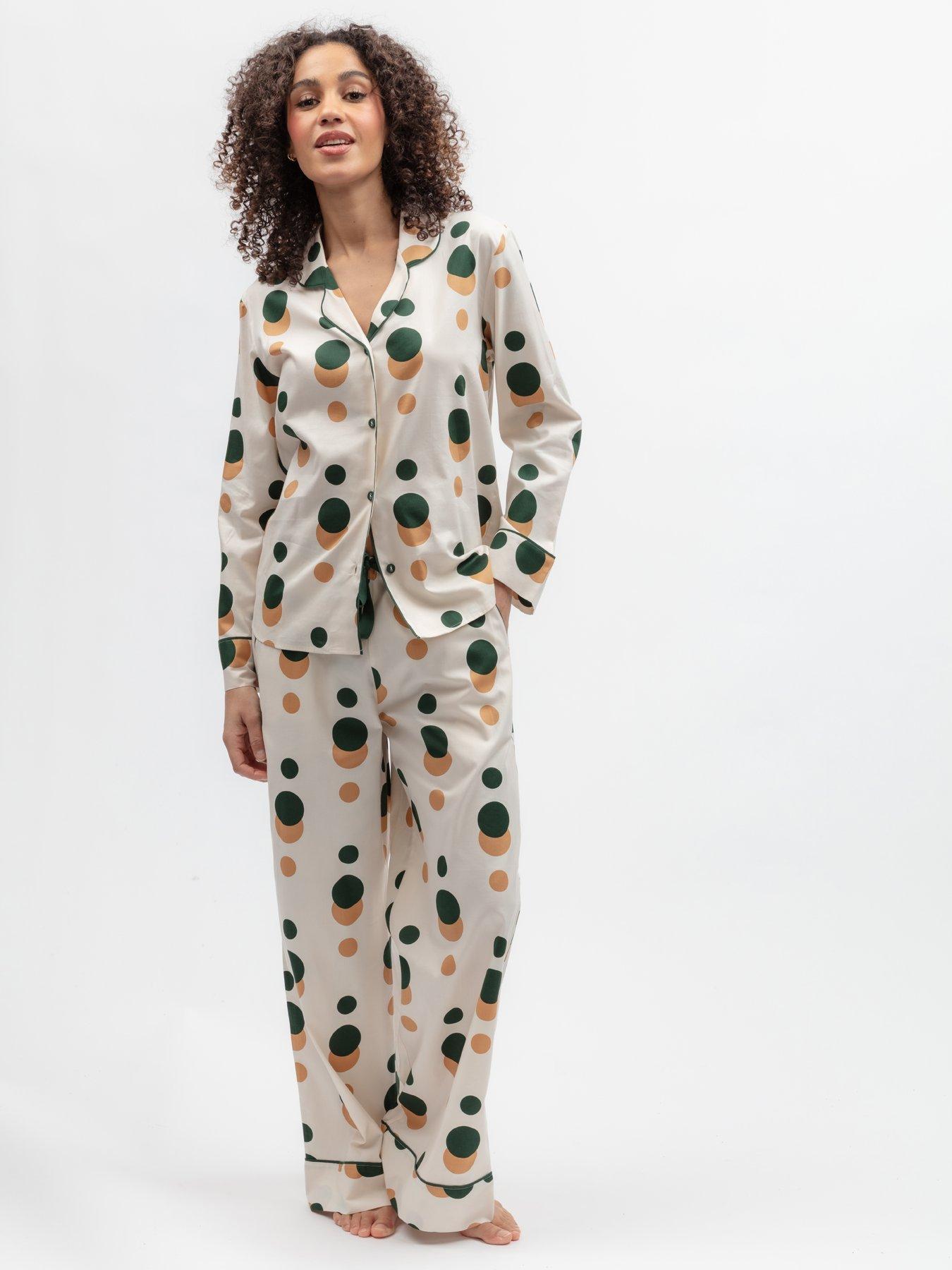 Image 3 of 6 of Cyberjammies Ember Cream Spot Print Longsleeve Pyjama Set