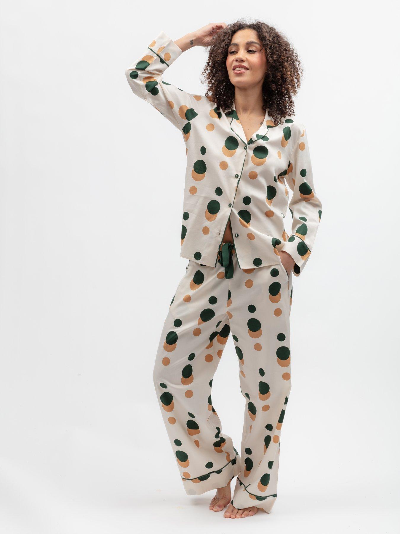 Image 5 of 6 of Cyberjammies Ember Cream Spot Print Longsleeve Pyjama Set