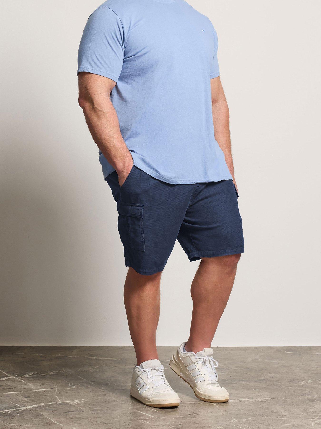 front image of badrhino-cargo-shorts-blue
