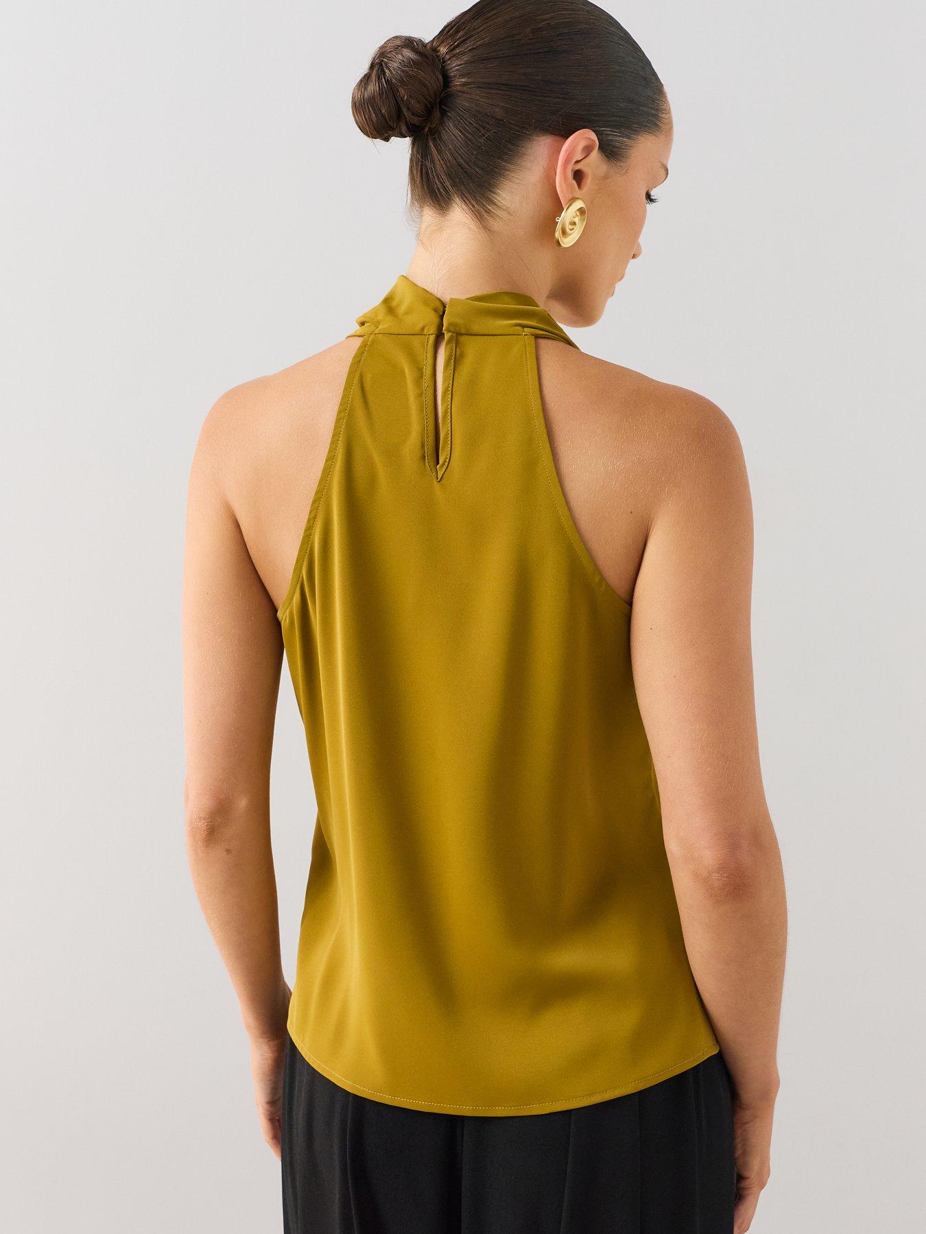 Image 2 of 7 of The Very Collection Gold Detail Cowl Neck Blouse