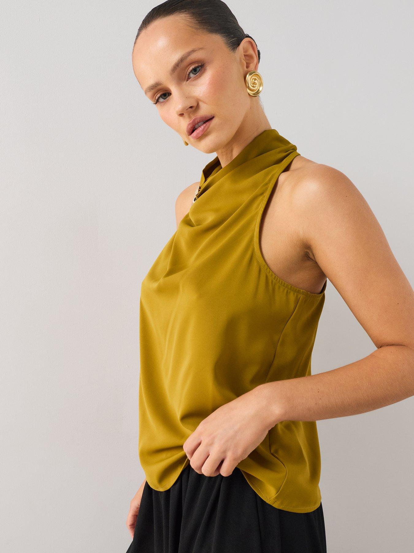 Image 4 of 7 of The Very Collection Gold Detail Cowl Neck Blouse