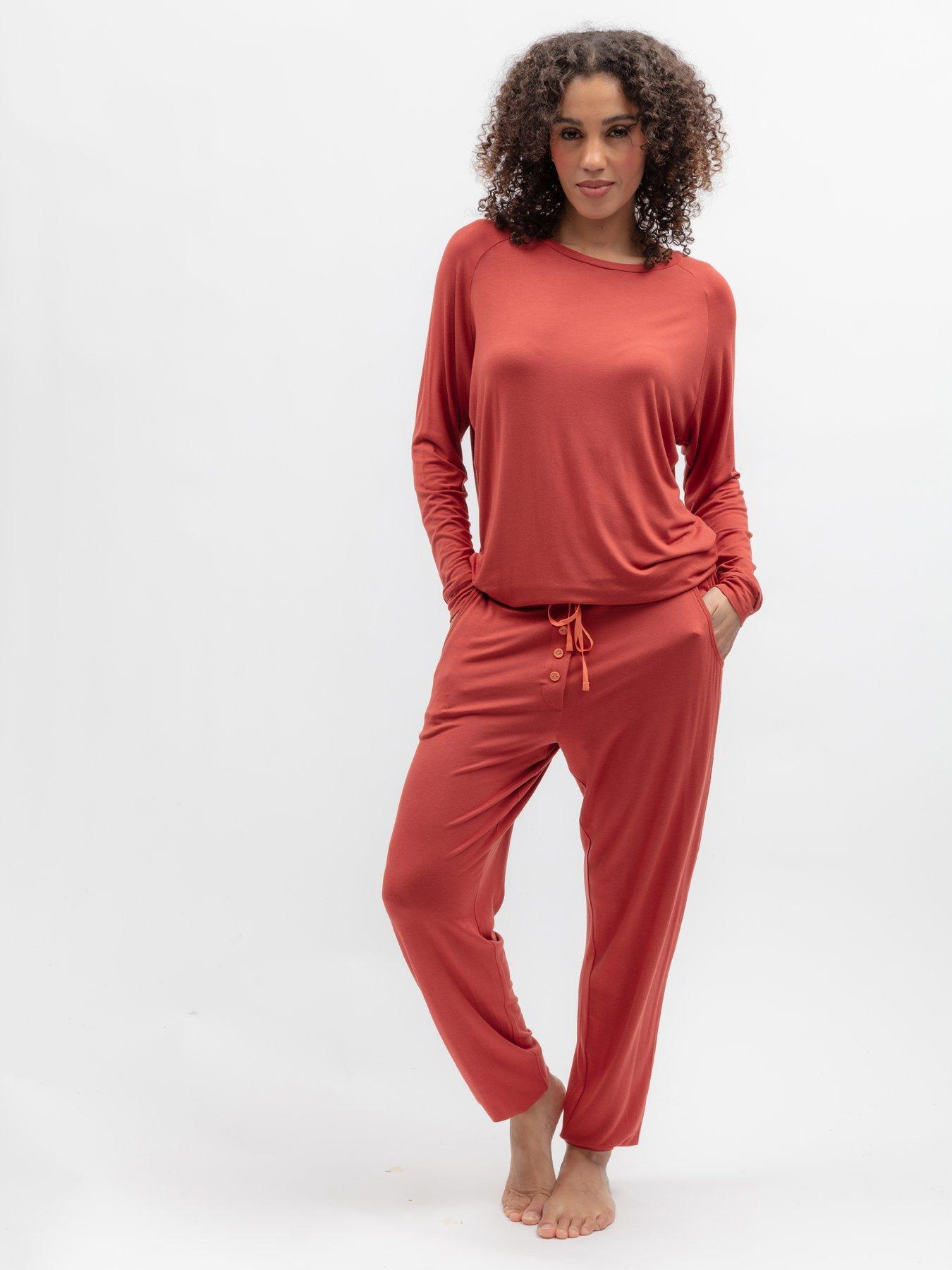 Cyberjammies Cyberjammies Pumpkin Spice Burnt Orange Slouch Jersey L/Slv Pyjama Top  &  Bottoms Set