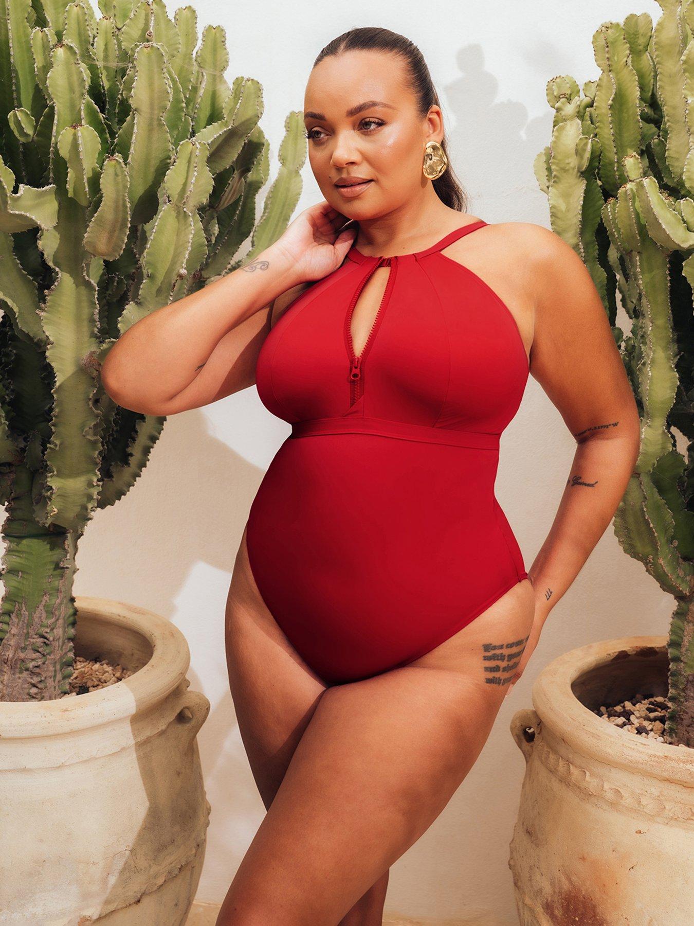 Curvy Kate Curvy Kate Zip Tide Non-Wired Multiway Swimsuit - Red