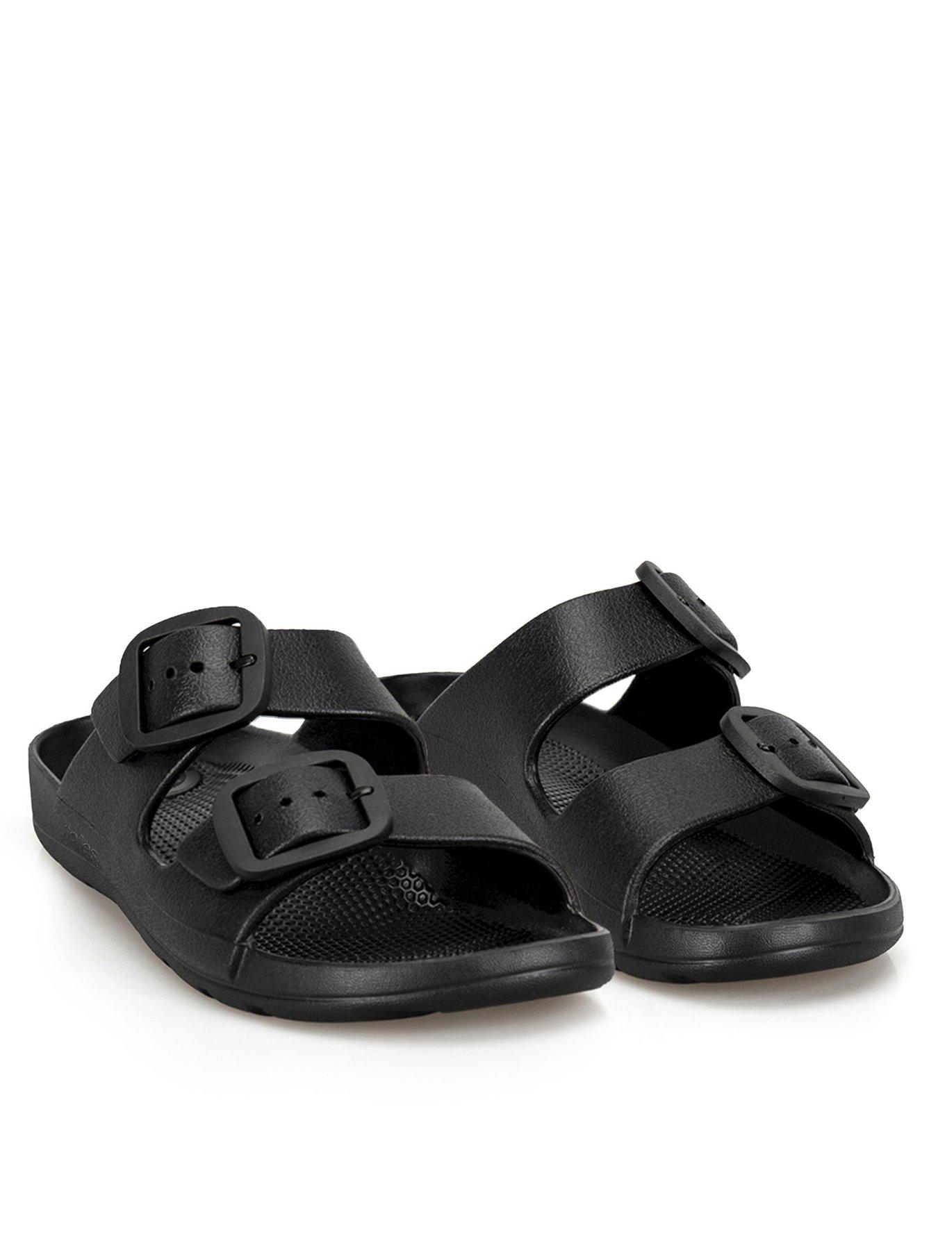  image of totes-solbounce-ladies-double-buckle-adjustable-slide-black