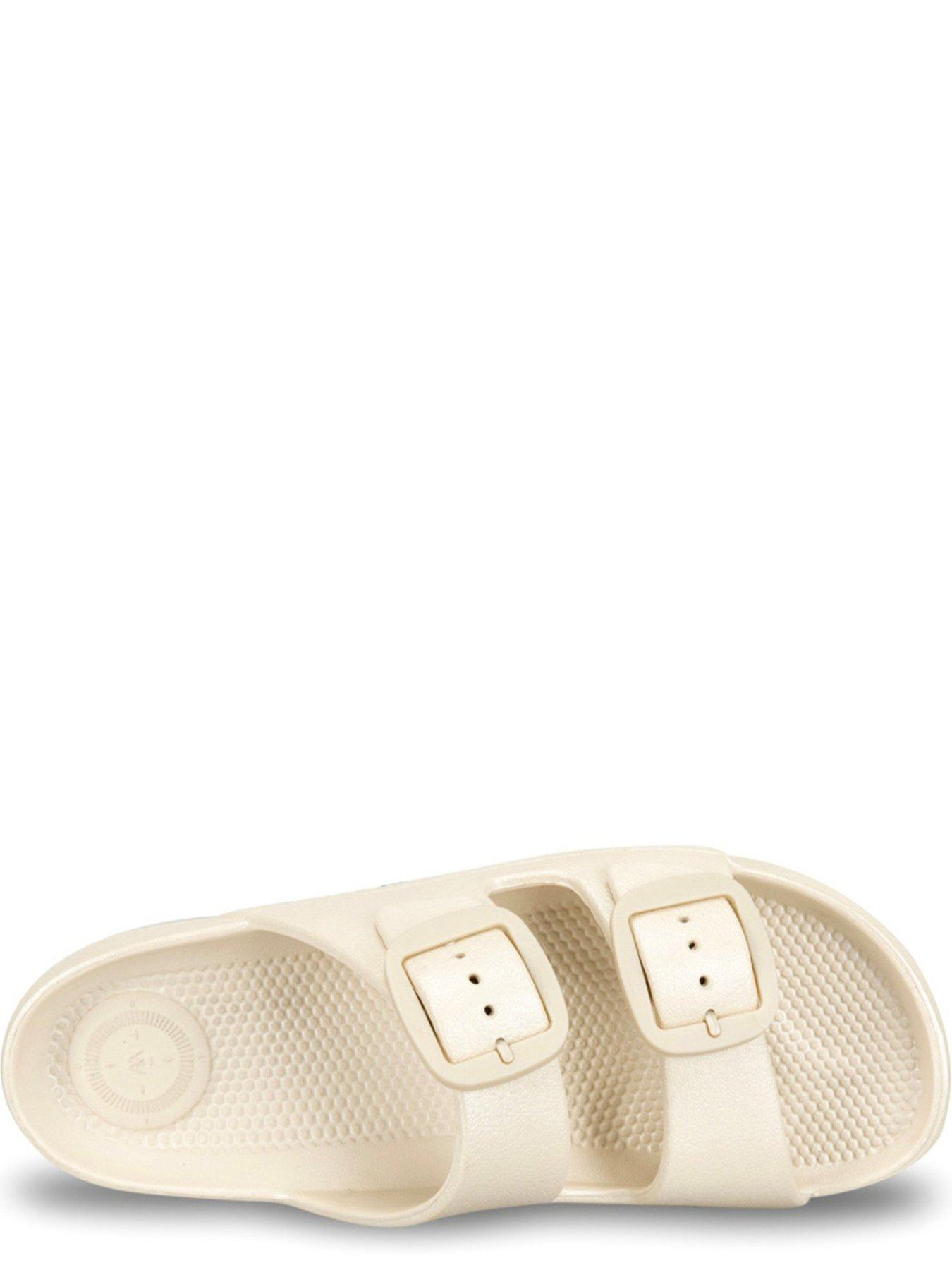 Image 3 of 5 of TOTES Solbounce Ladies Double Buckle Adjustable Slide - Stone Metallic