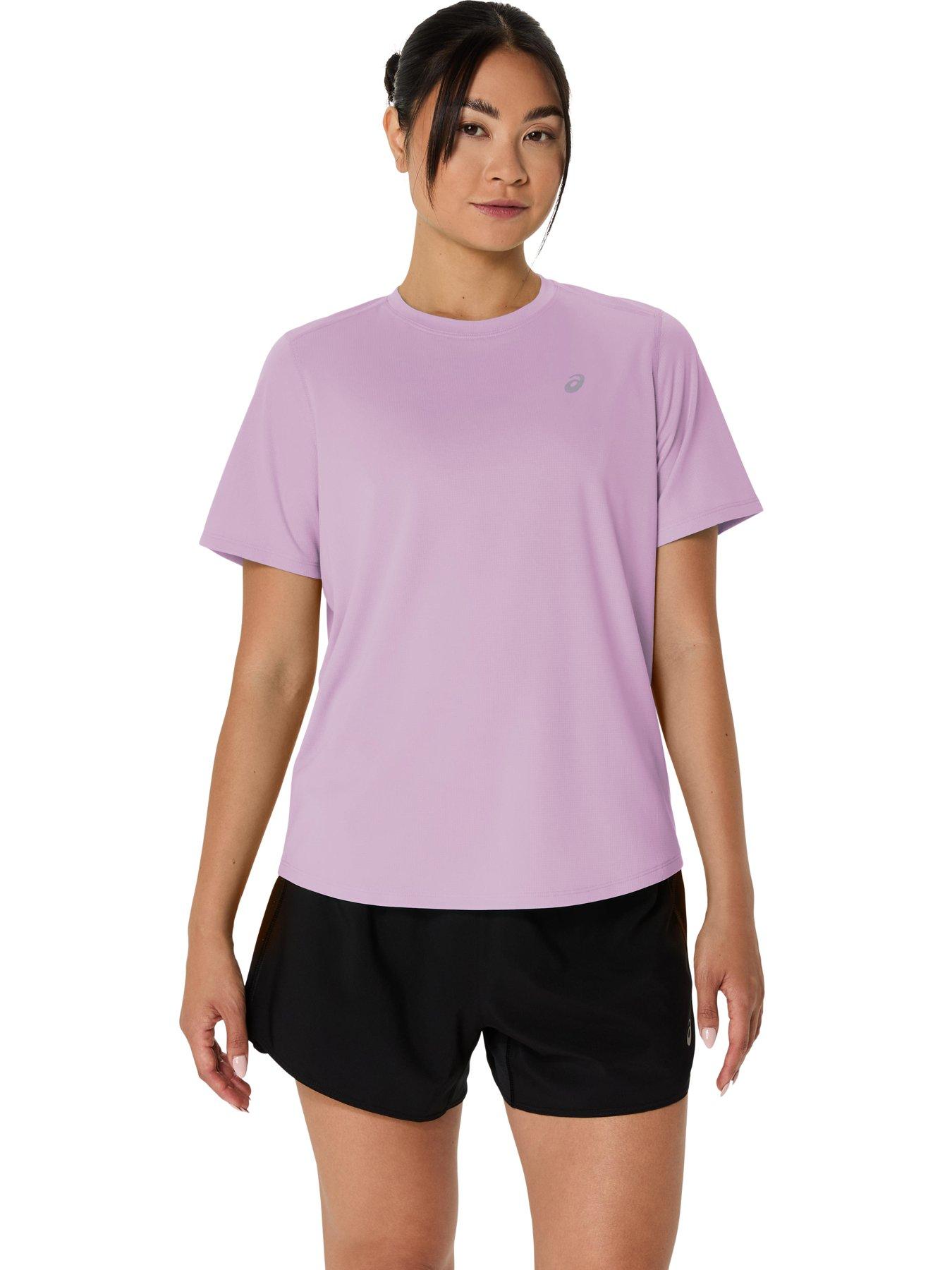 Asics Womens Running Core Short Sleeve Top- Purple
