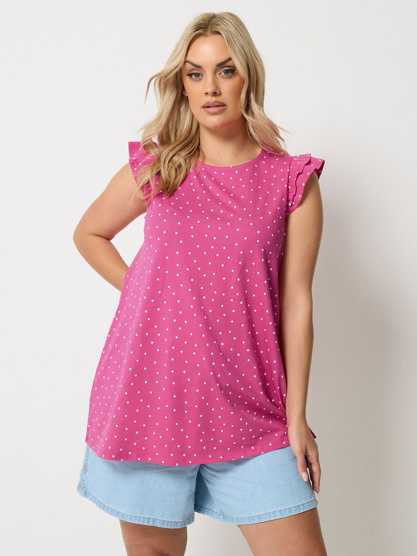 Image 1 of 5 of Yours Curve Frill Sleeve Vest