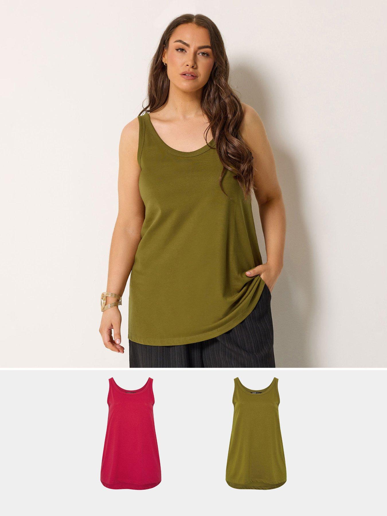 Yours Curve 2 Pack Core Vest Tops