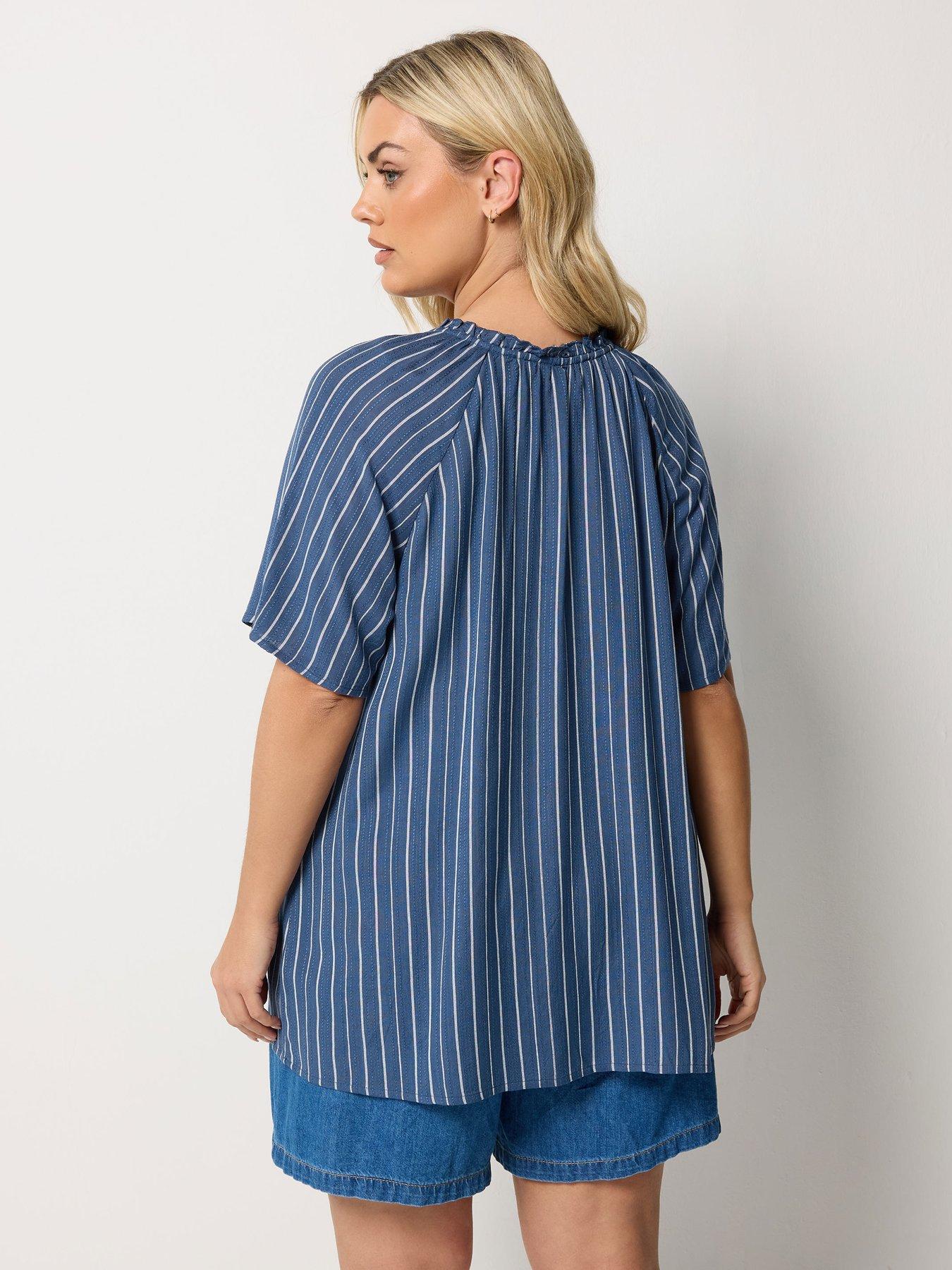 Image 2 of 4 of Yours Curve Notchneck Embroidered Blouse - Black