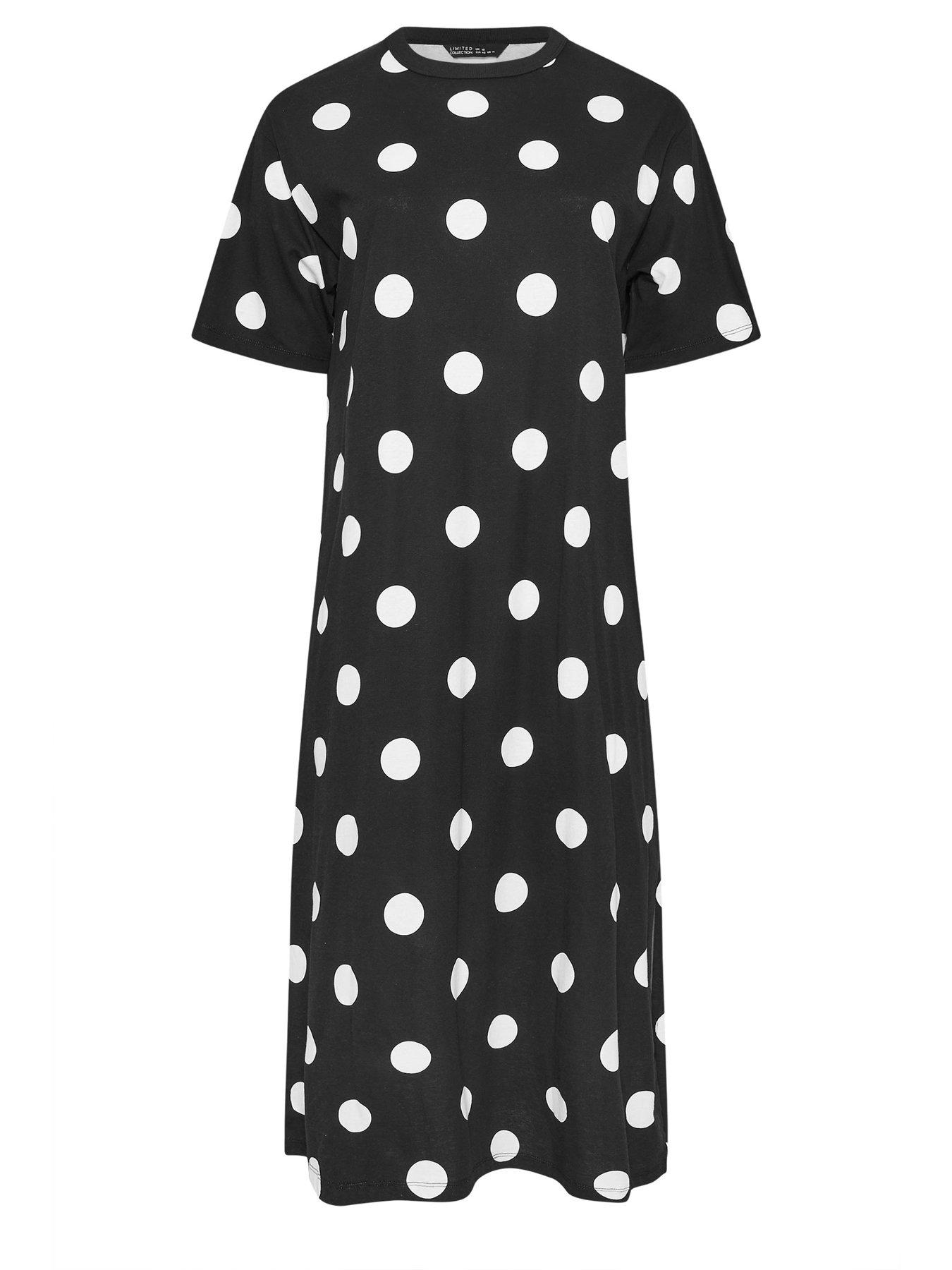 Image 5 of 5 of Yours Curve Polka Dot Maxi Dress