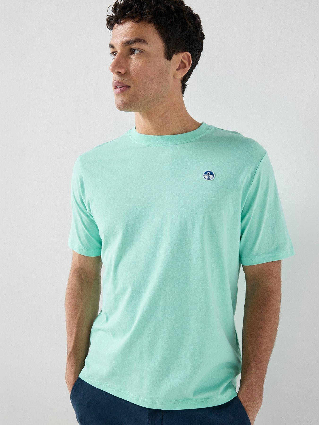 North Sails Regular Fit Left Chest Logo T-Shirt - Aqua