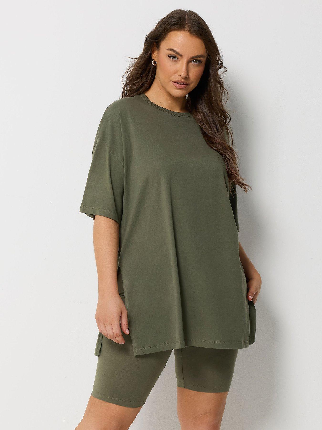 Yours Curve Relaxed Side Split Longline T-shirt