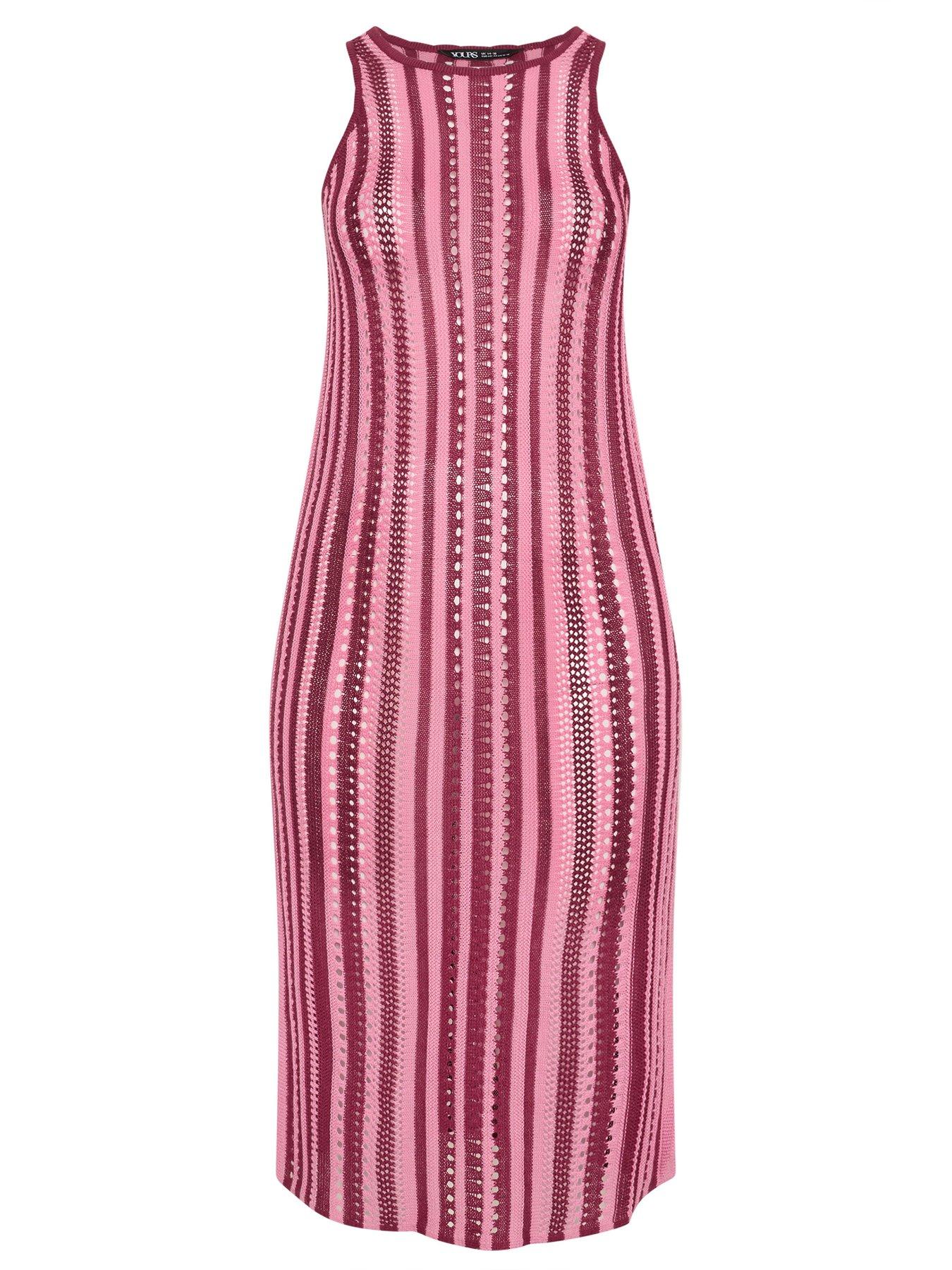 Image 5 of 5 of Yours Curve Striped Maxi Dress