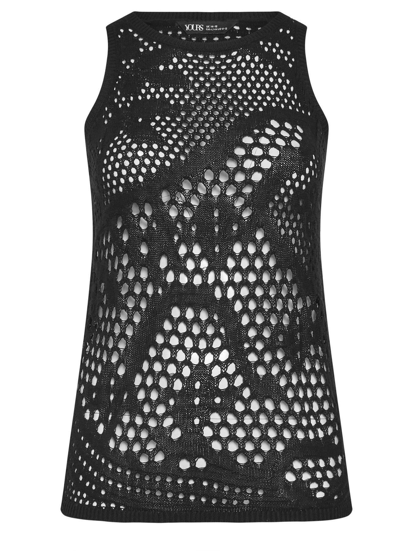 Image 5 of 5 of Yours Curve Knitted Vest - Black