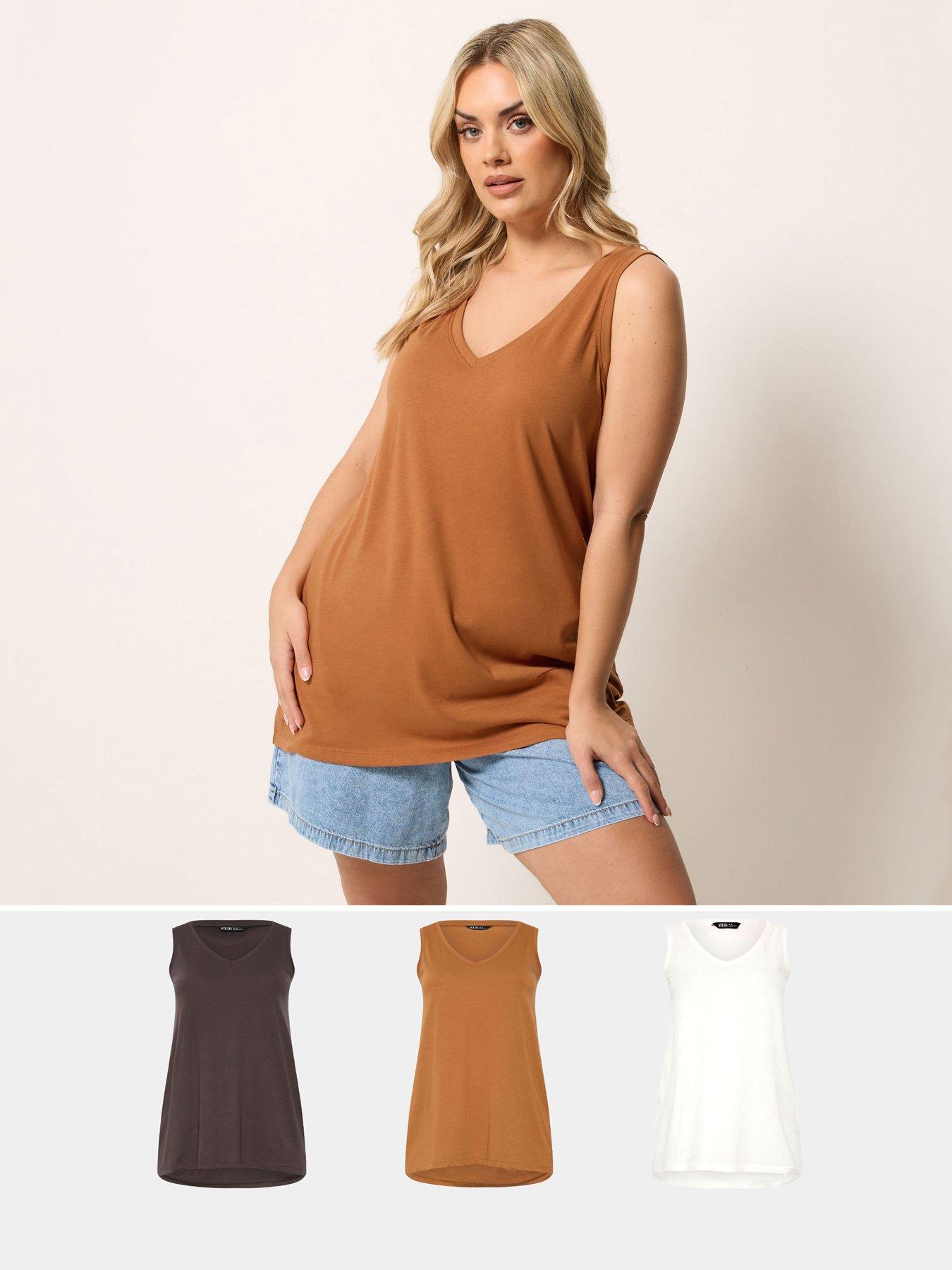  image of yours-curve-3-pack-core-vests-black