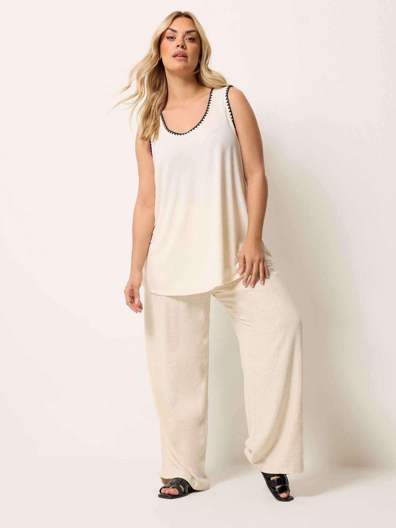 Image 3 of 4 of Yours Curve Button Front Swing T-shirt
