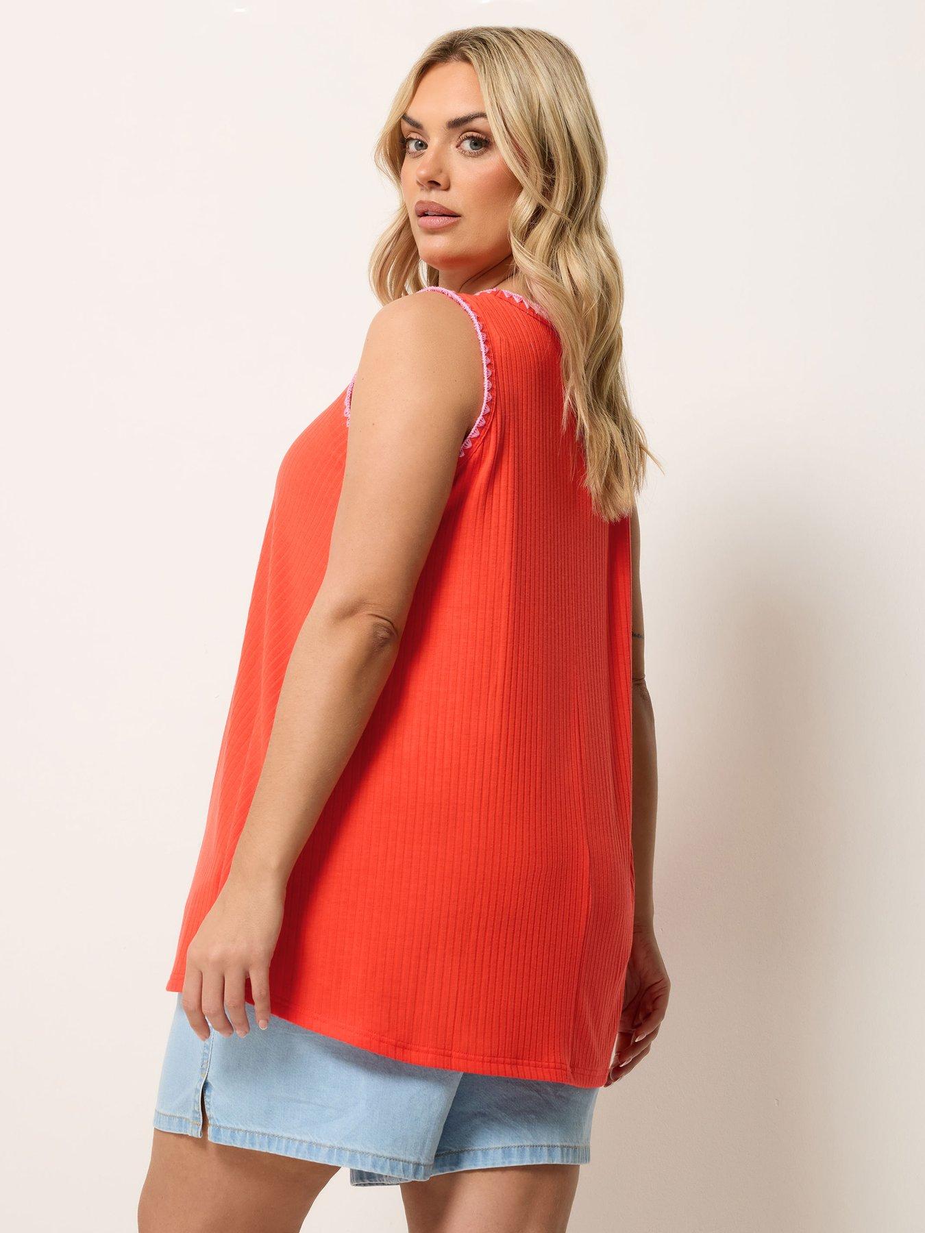 stillFront image of yours-curve-whipstitch-swing-vest-orange