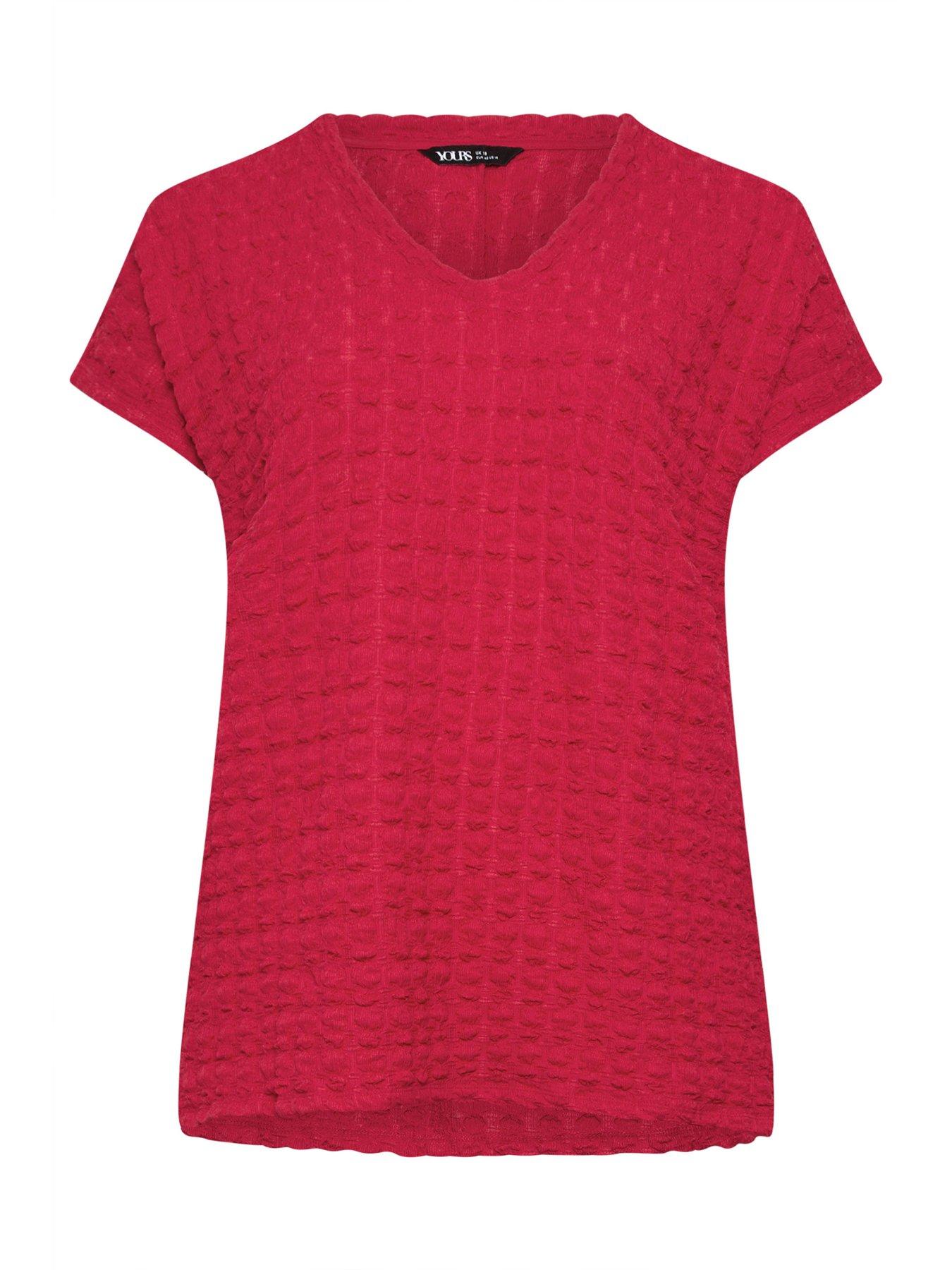 Image 5 of 5 of Yours Curve Bubble Textured T-shirt
