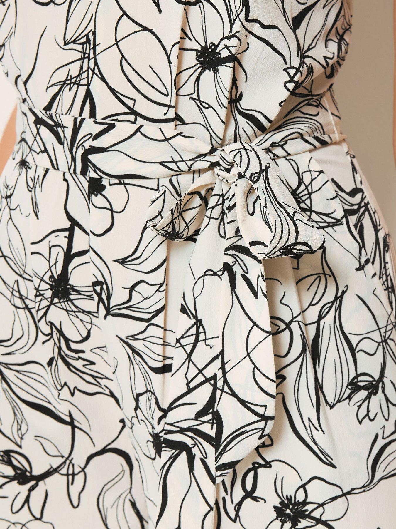 Image 4 of 4 of Long Tall Sally Sketch Floral Jumpsuit - Cream