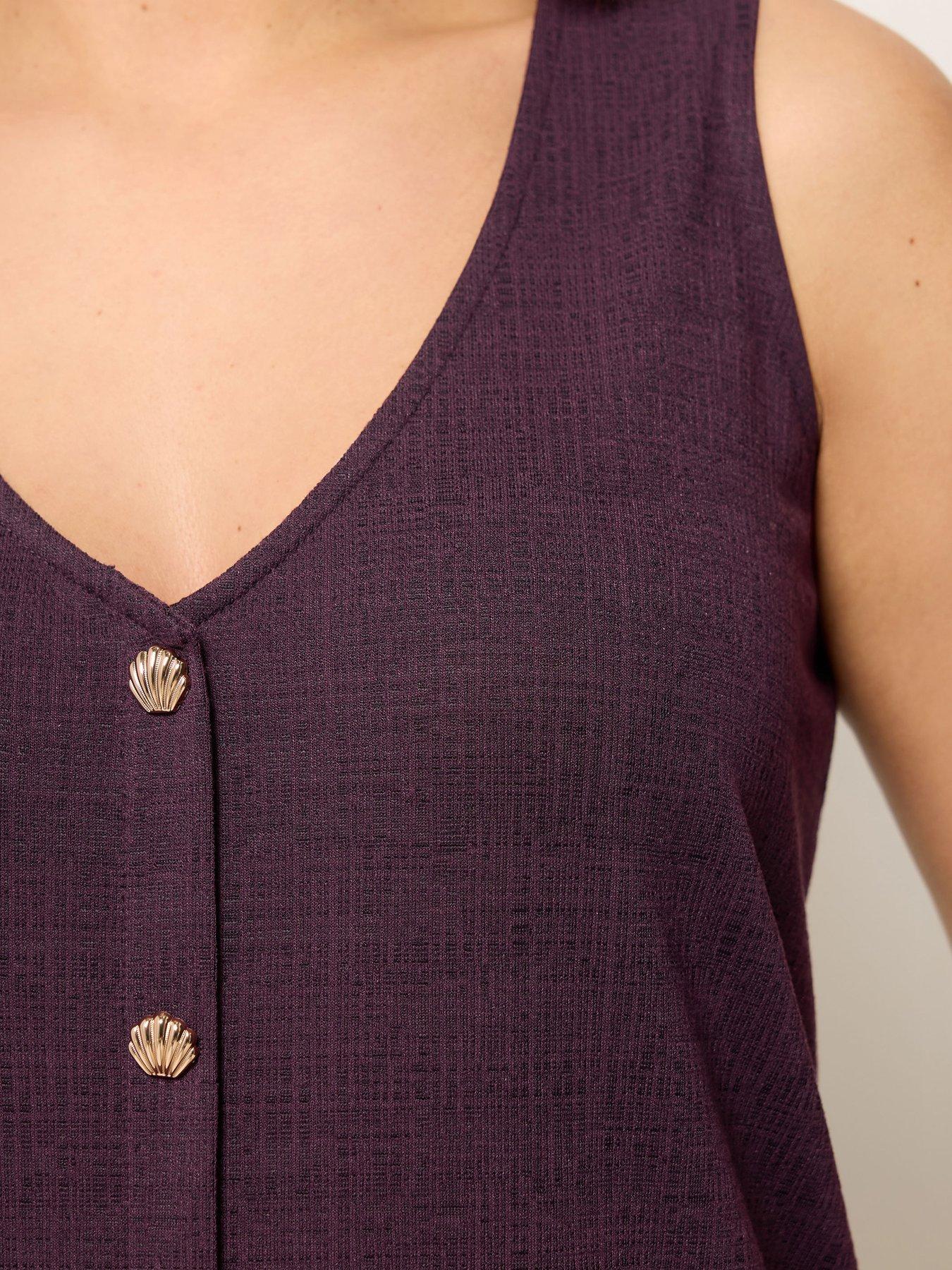Image 4 of 4 of Yours Curve Shell Print Waistcoat Vest