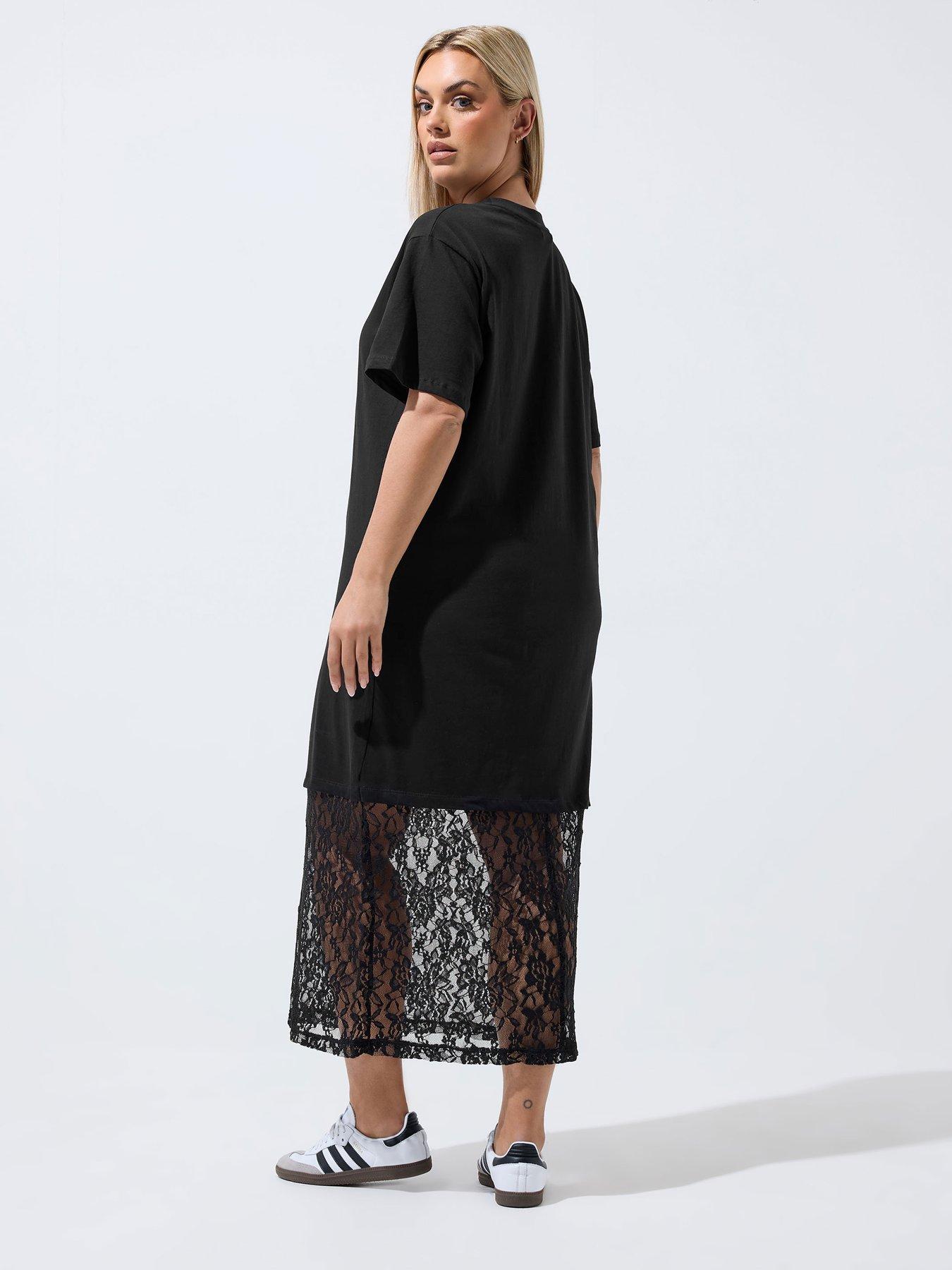 Image 2 of 6 of Yours Curve Cotton Lace Dress