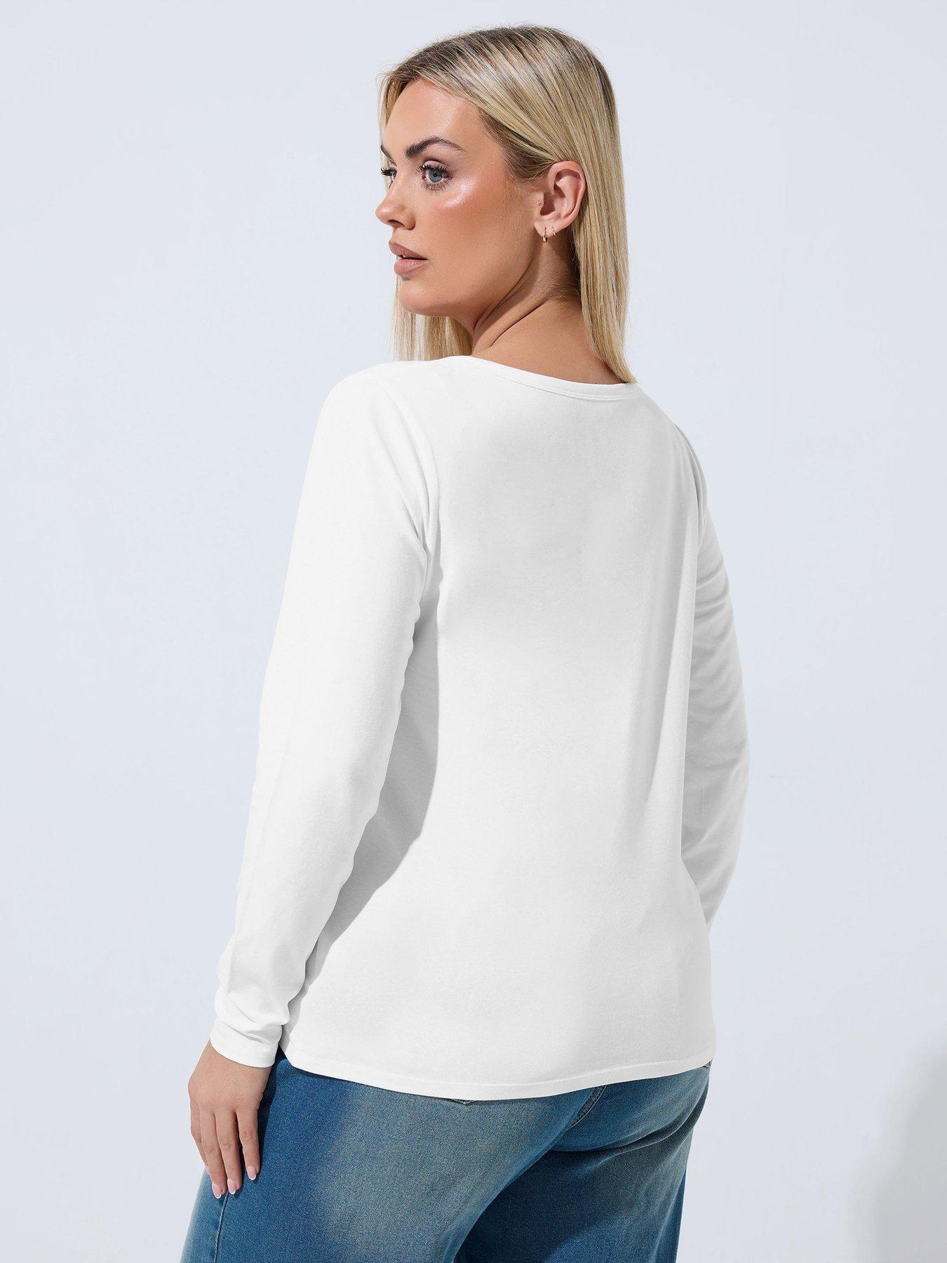 Image 2 of 5 of Yours Curve Long Sleeve Top - Black