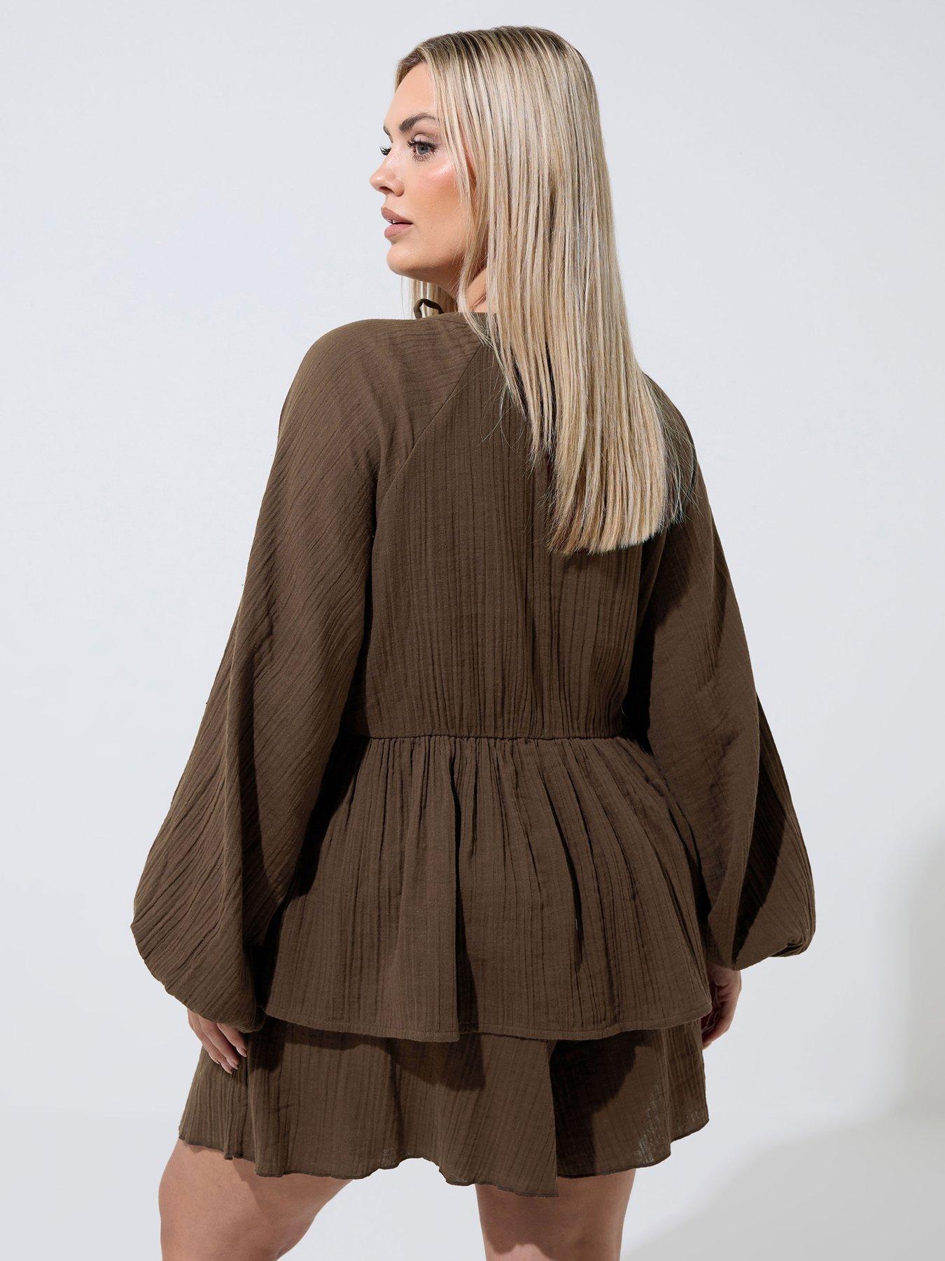 Image 2 of 5 of Yours Curve Cheesecloth Top