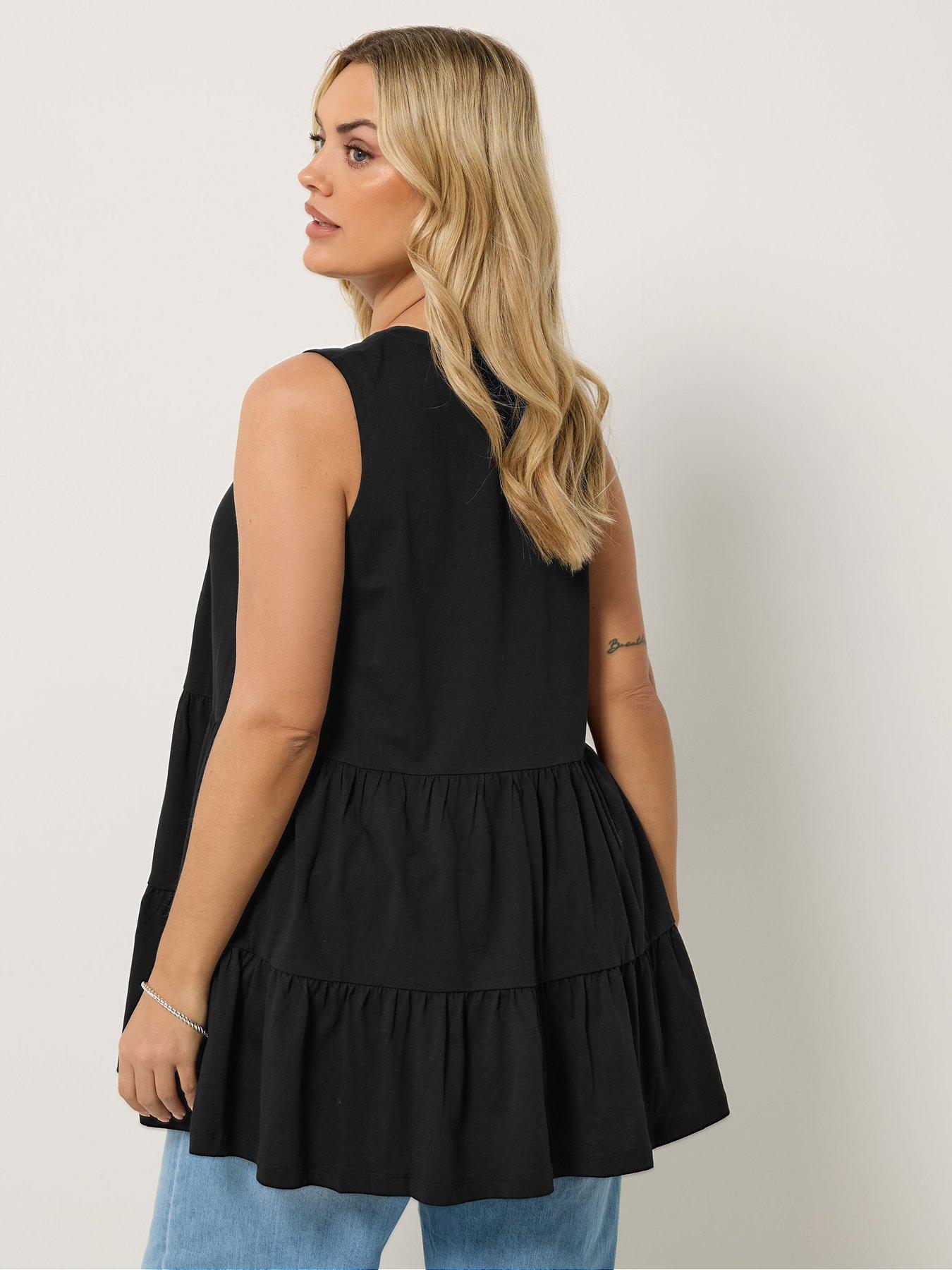 Image 2 of 4 of Yours Curve Notch Neck Tiered Vest