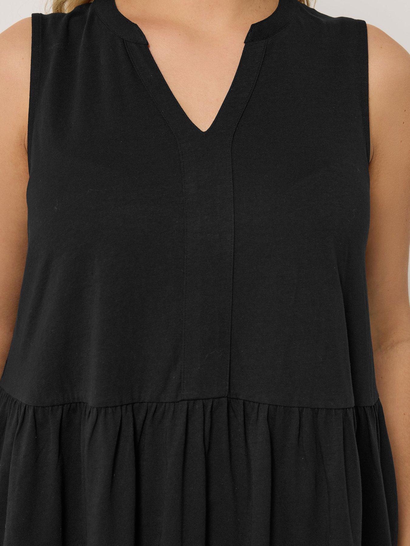 Image 4 of 4 of Yours Curve Notch Neck Tiered Vest