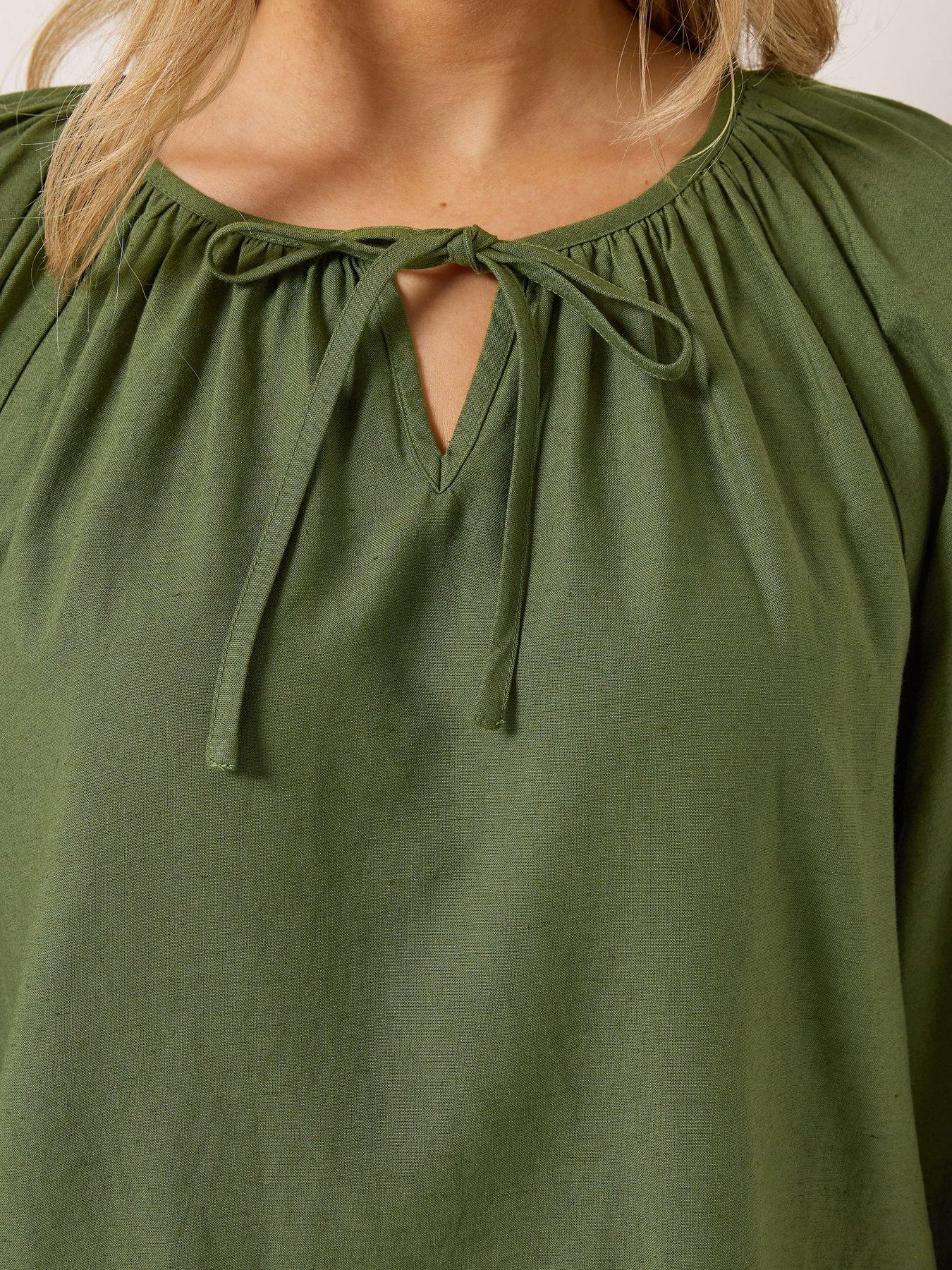 Image 5 of 6 of Long Tall Sally Gypsy Linen Top - Black