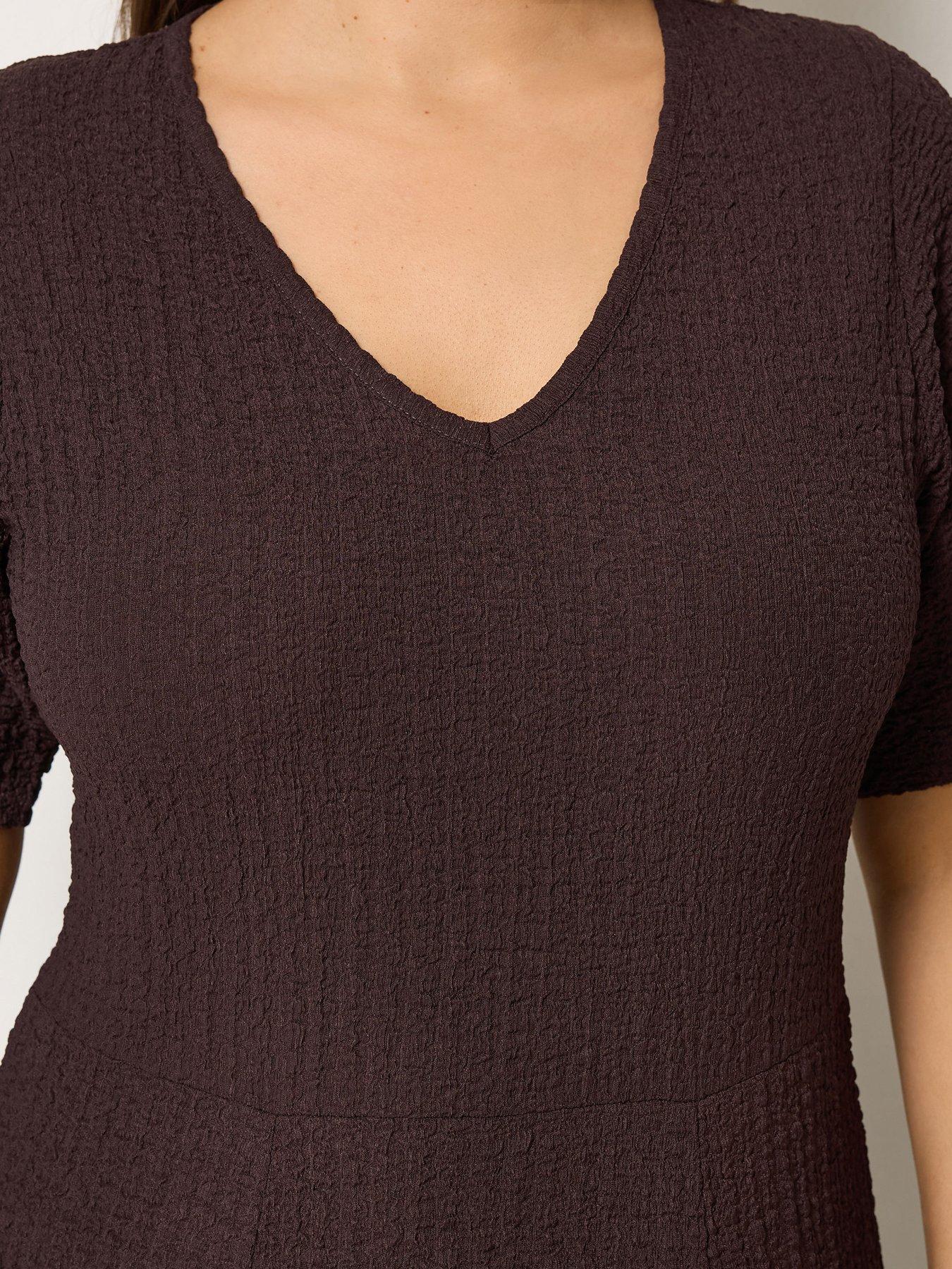 Image 4 of 5 of Yours Curve Textured Maxi Dress