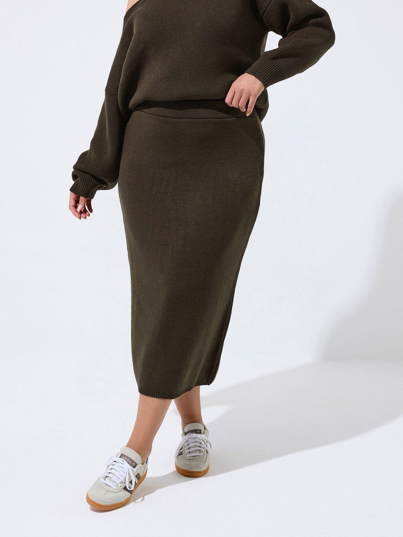 Image 1 of 5 of Yours Curve Knitted Skirt