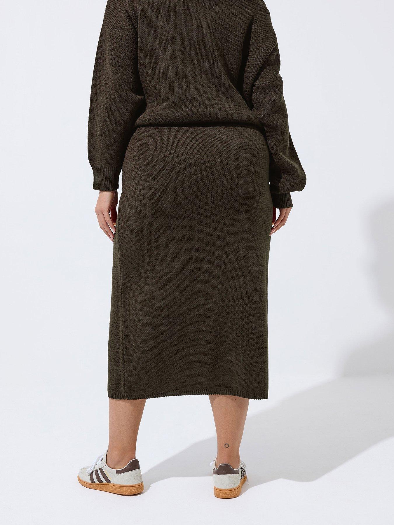 Image 2 of 5 of Yours Curve Knitted Skirt