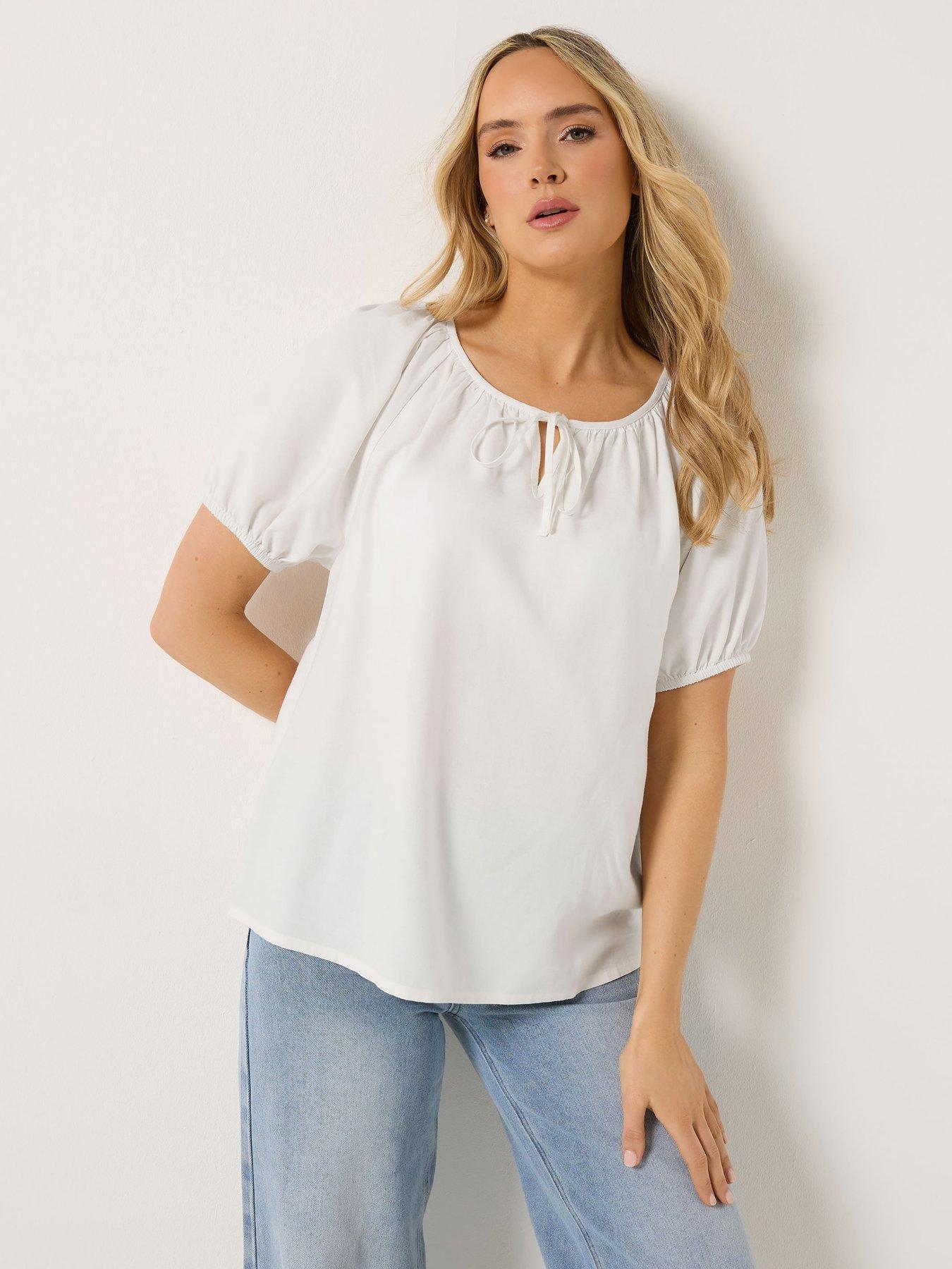 Long Tall Sally Tall Short Sleeve Gypsy Linen Top