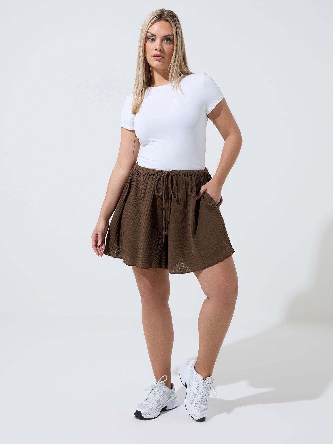 Yours Curve Cheesecloth Shorts